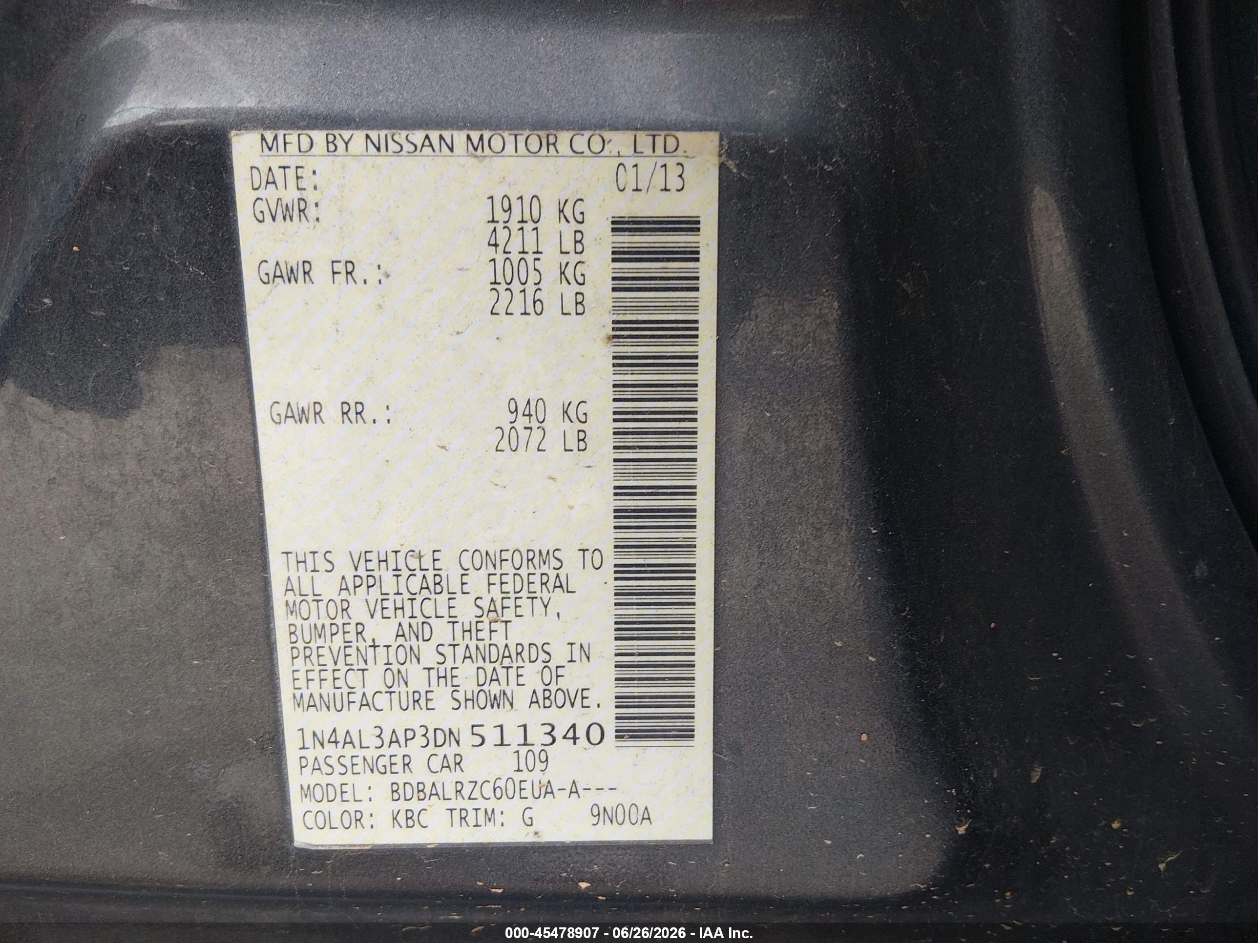 2013 Nissan Altima 2.5 S Gray vin: 1N4AL3AP3DN511340