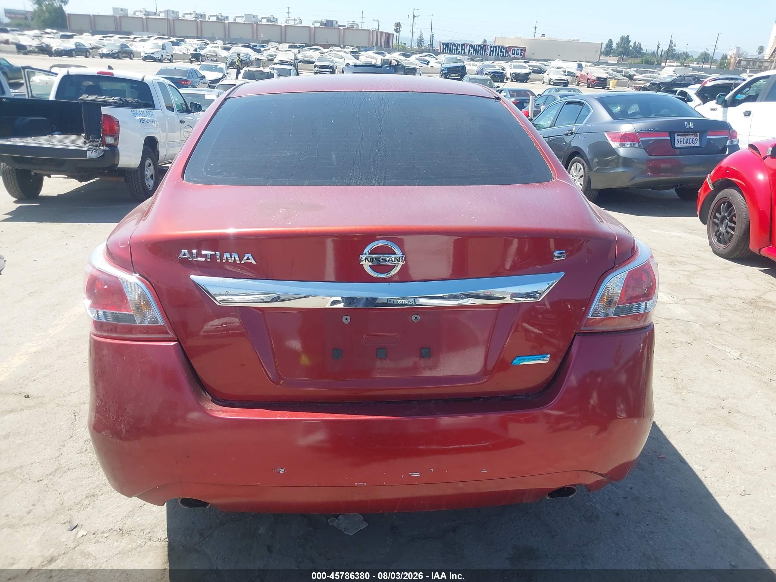 2013 Nissan Altima 2.5 S Burgundy vin: 1N4AL3AP3DN573255