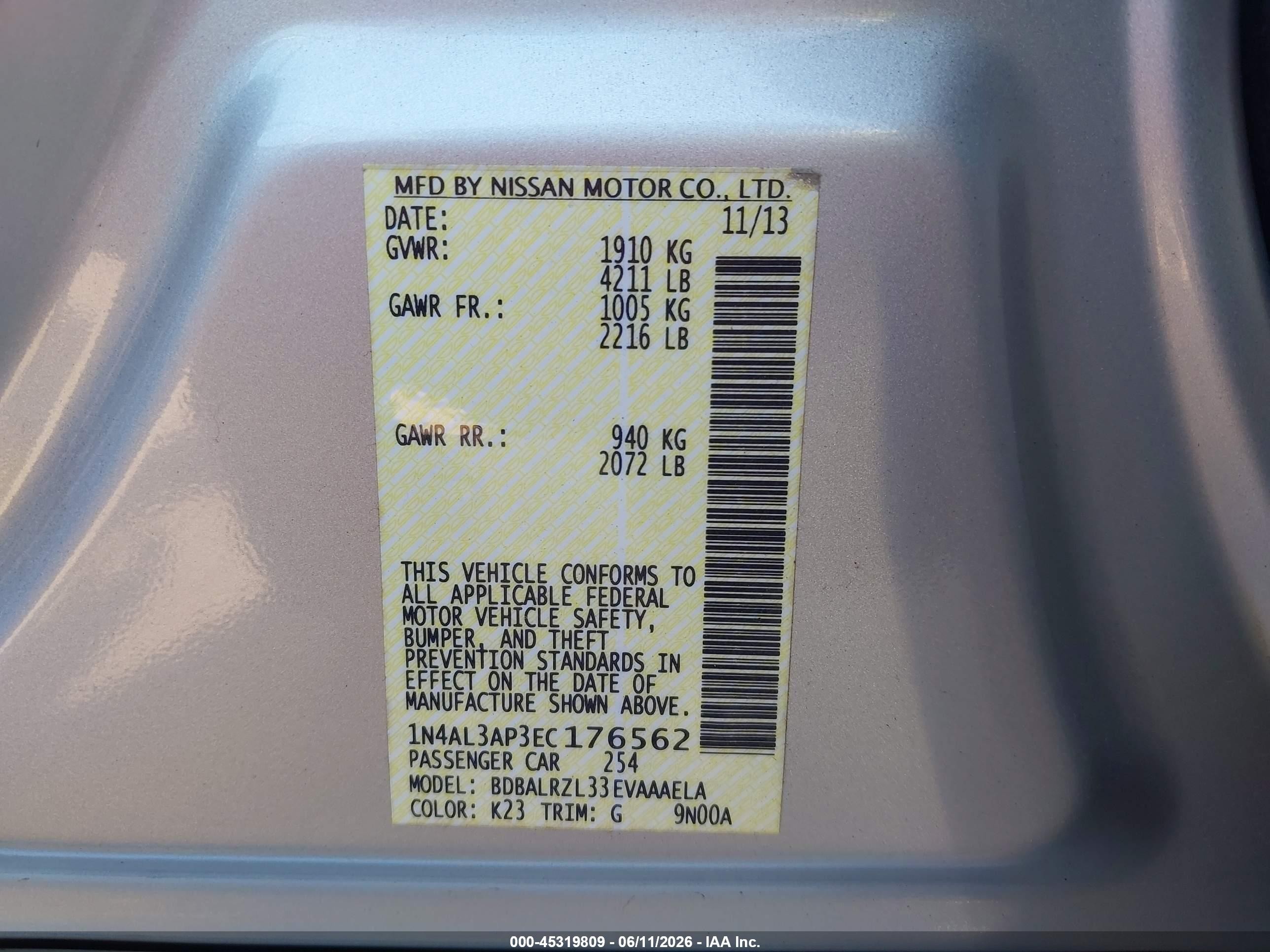 2014 Nissan Altima 2.5 S Silver vin: 1N4AL3AP3EC176562