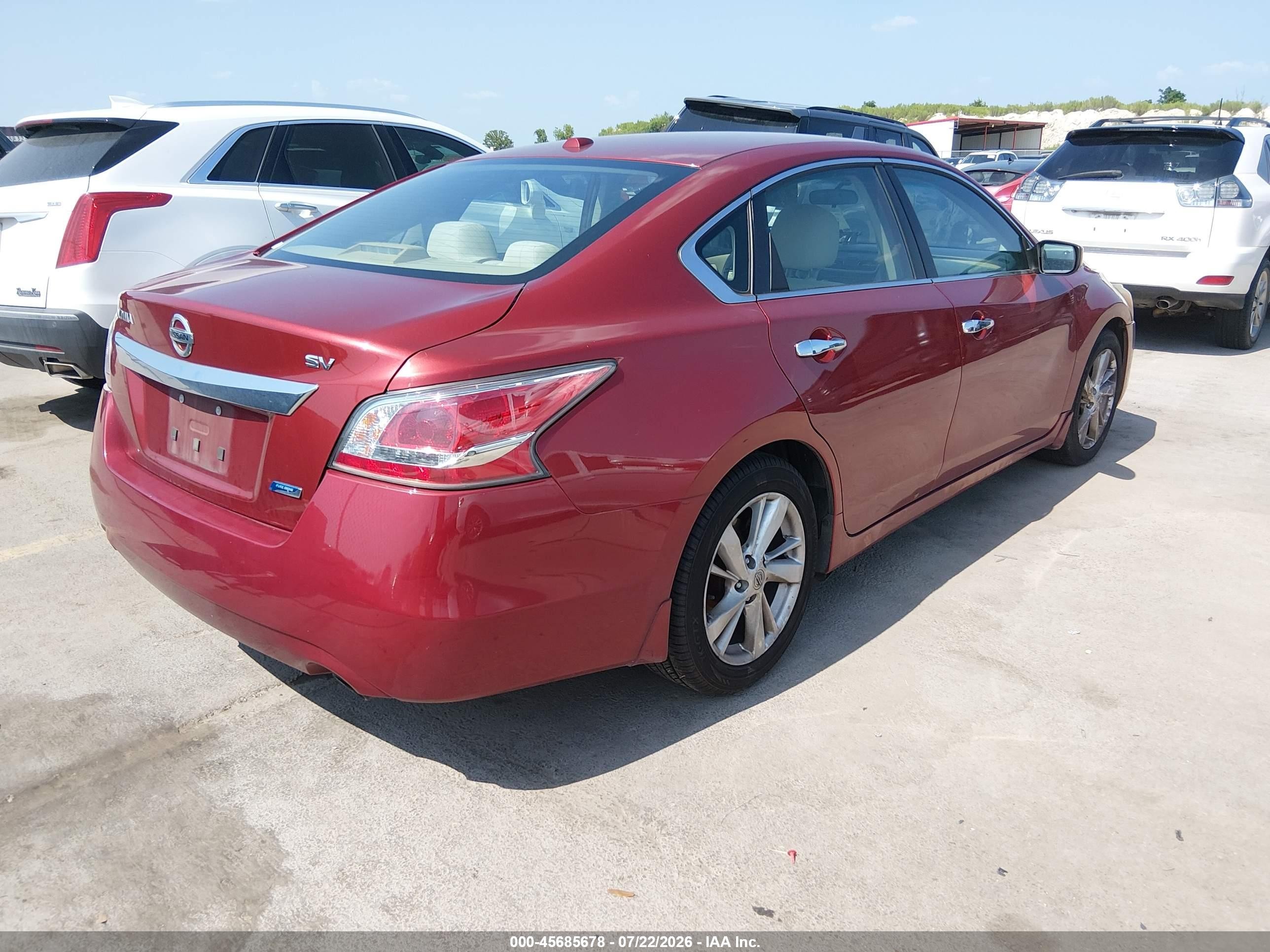2014 Nissan Altima 2.5 Sv Red vin: 1N4AL3AP3EC299682