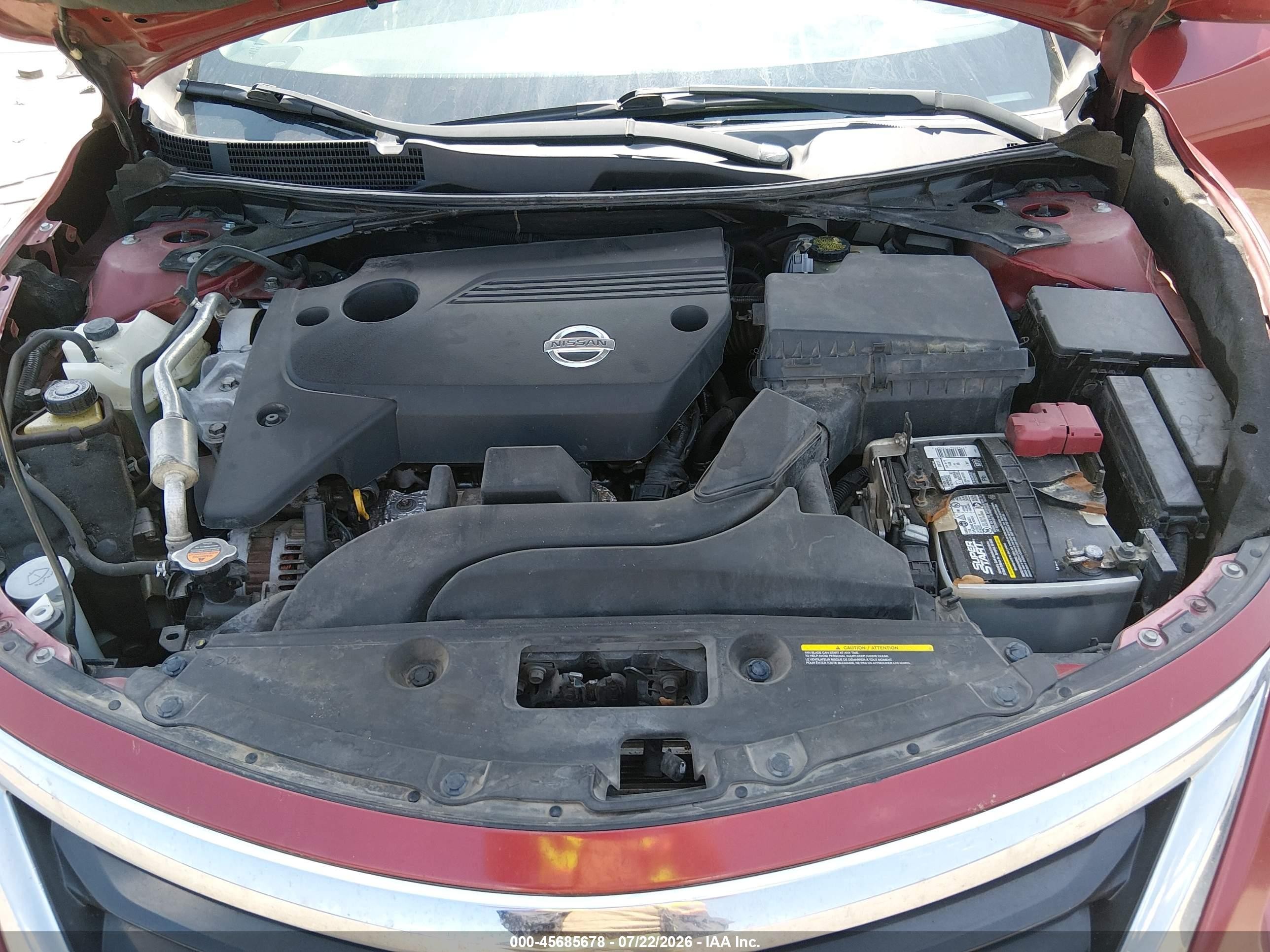 2014 Nissan Altima 2.5 Sv Red vin: 1N4AL3AP3EC299682
