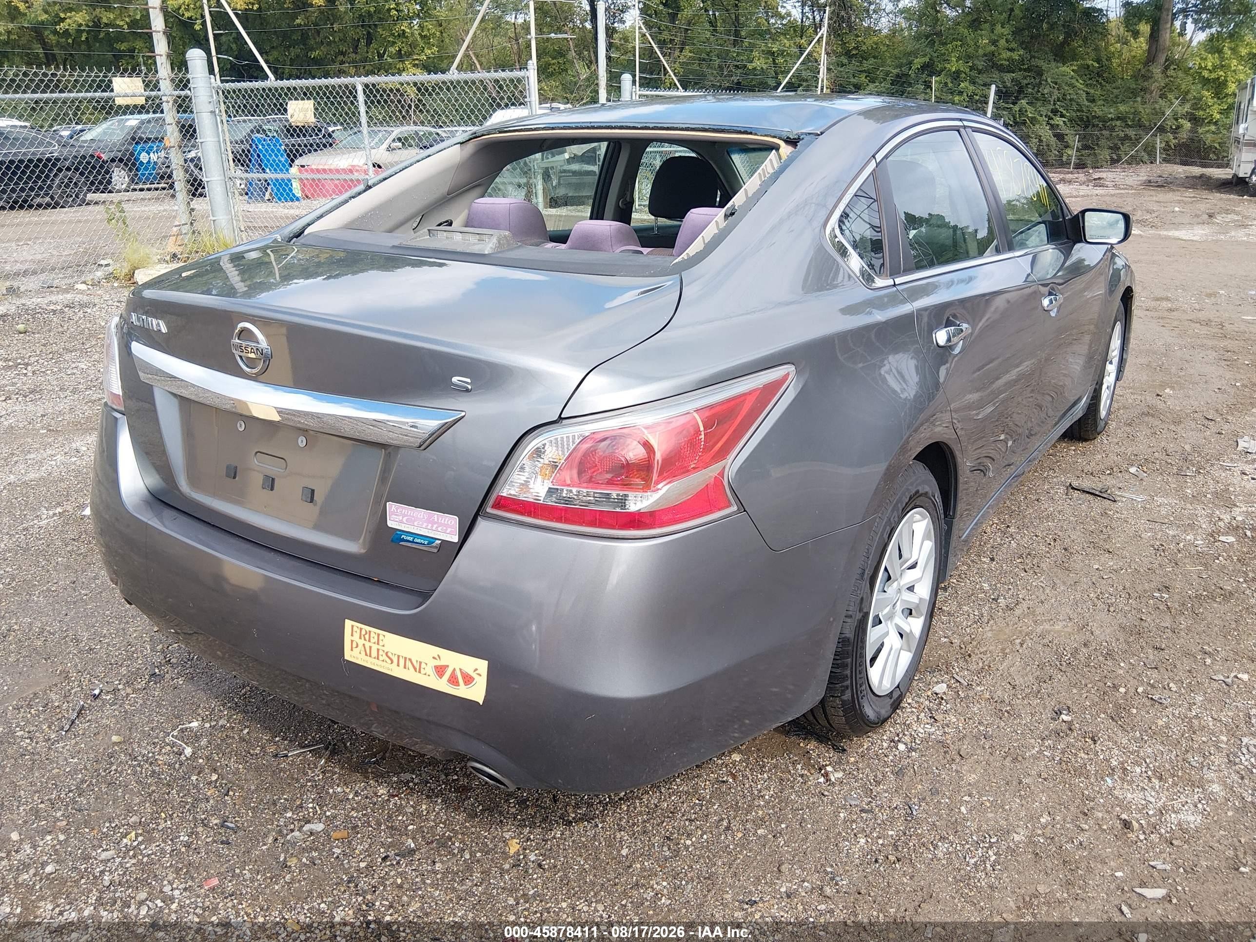 2014 Nissan Altima 2.5/2.5 S/2.5 Sl/2.5 Sv Gray vin: 1N4AL3AP3EC424096