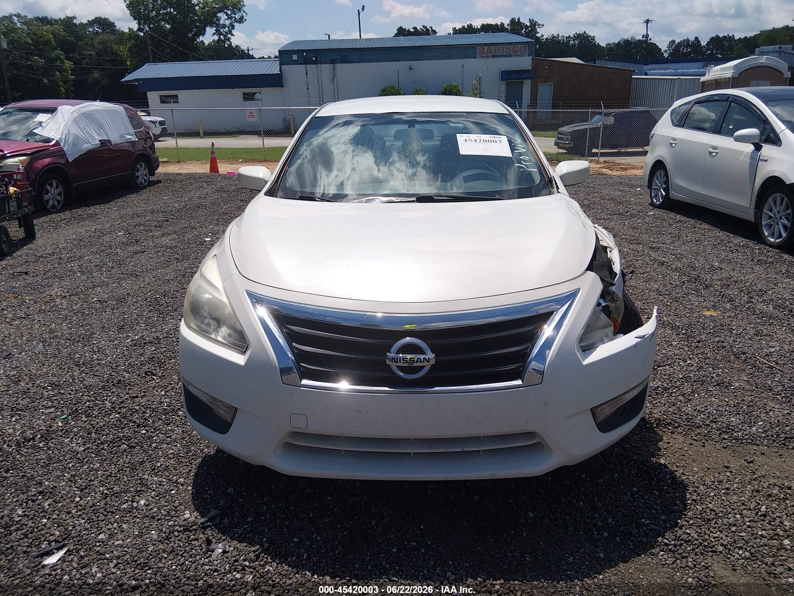 2014 Nissan Altima 2.5 S White vin: 1N4AL3AP3EC428682