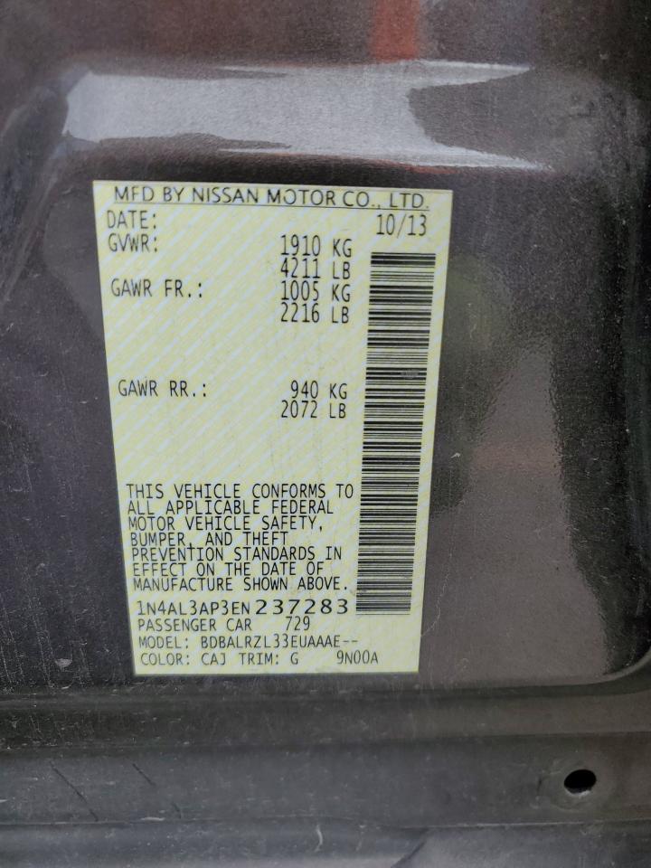 2014 Nissan Altima 2.5 S Gray vin: 1N4AL3AP3EN237283