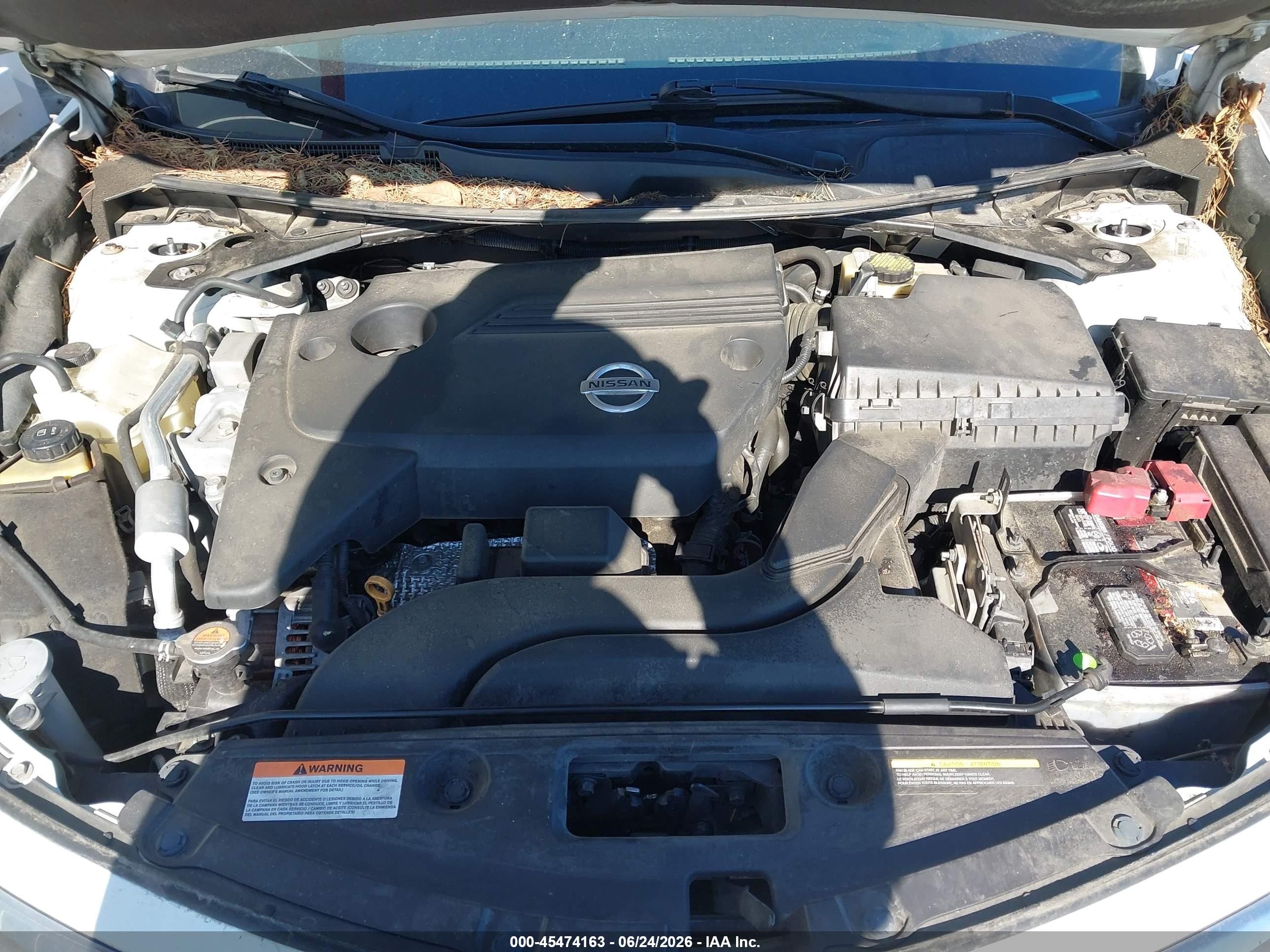 2014 Nissan Altima 2.5/2.5 S/2.5 Sl/2.5 Sv White vin: 1N4AL3AP3EN253516