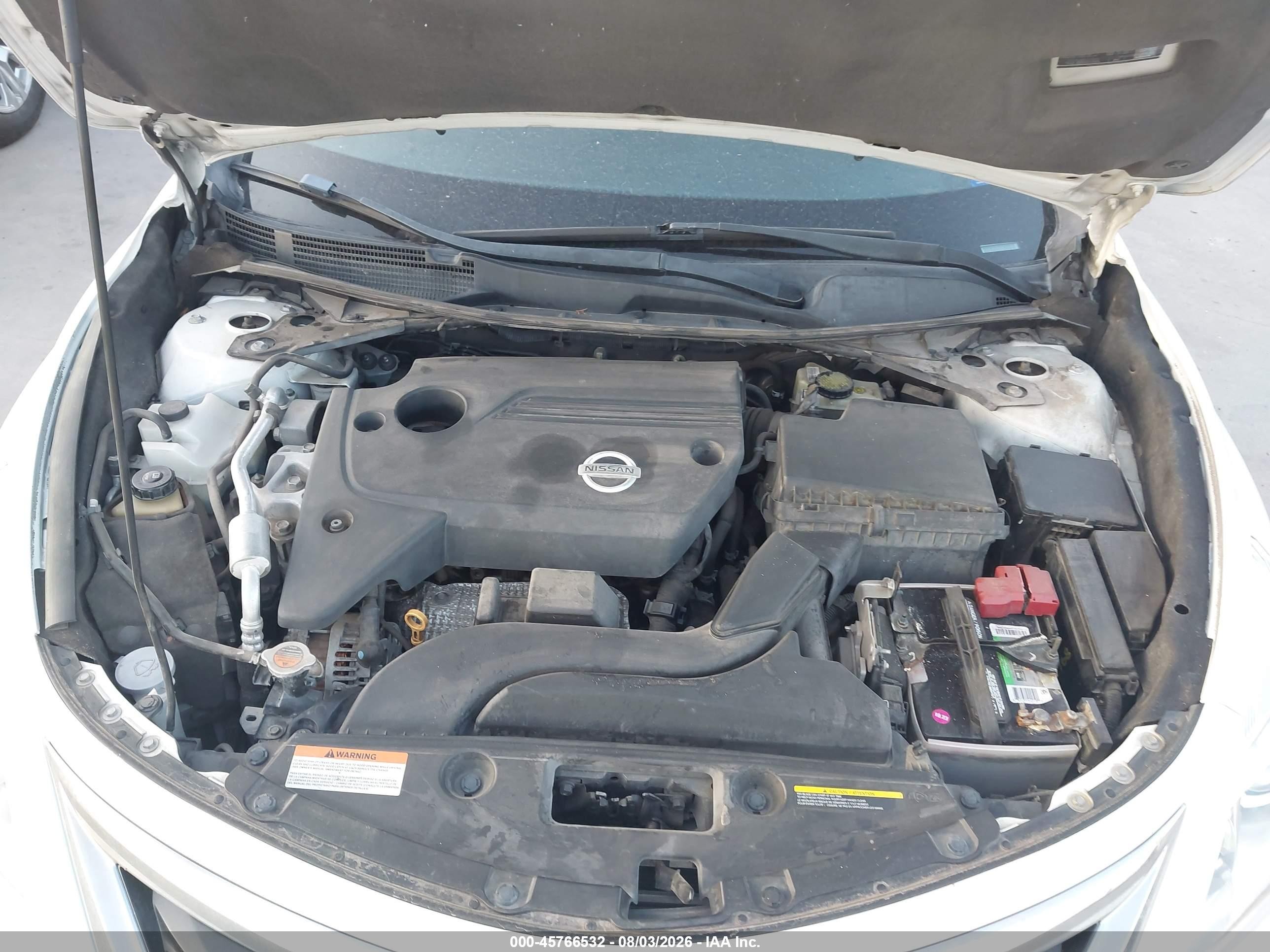 2014 Nissan Altima 2.5 S White vin: 1N4AL3AP3EN256254