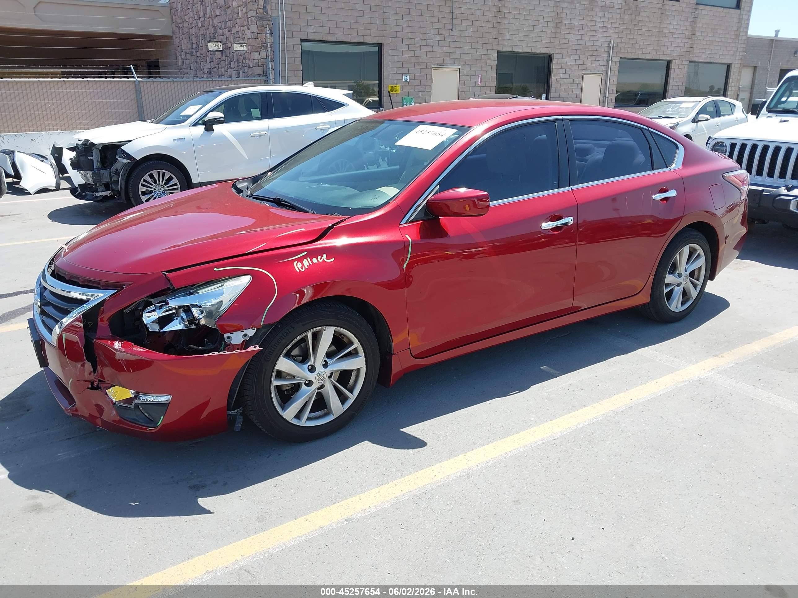 2015 Nissan Altima 2.5 Sv Red vin: 1N4AL3AP3FC277294