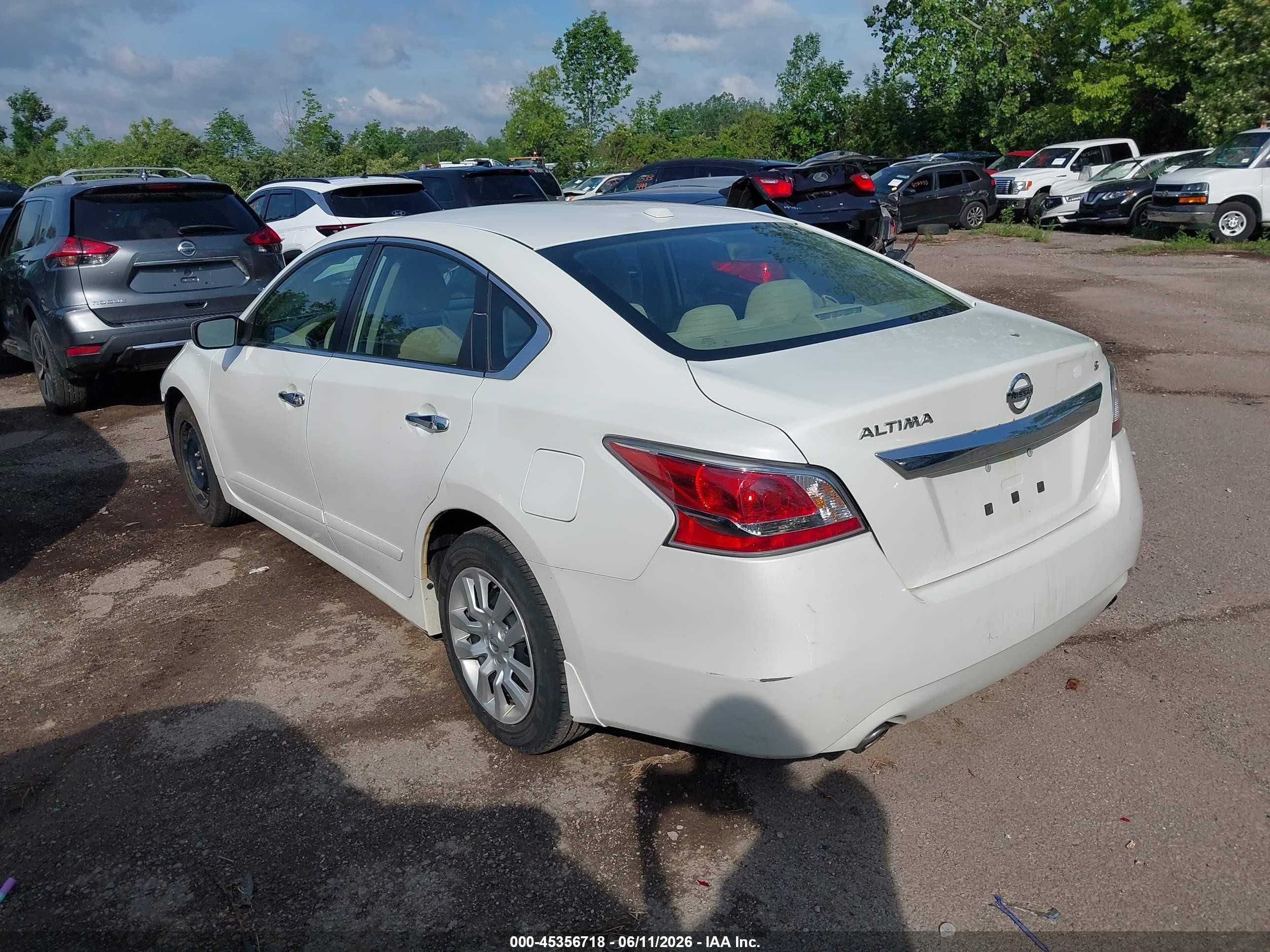 2015 Nissan Altima 2.5 S White vin: 1N4AL3AP3FN308483
