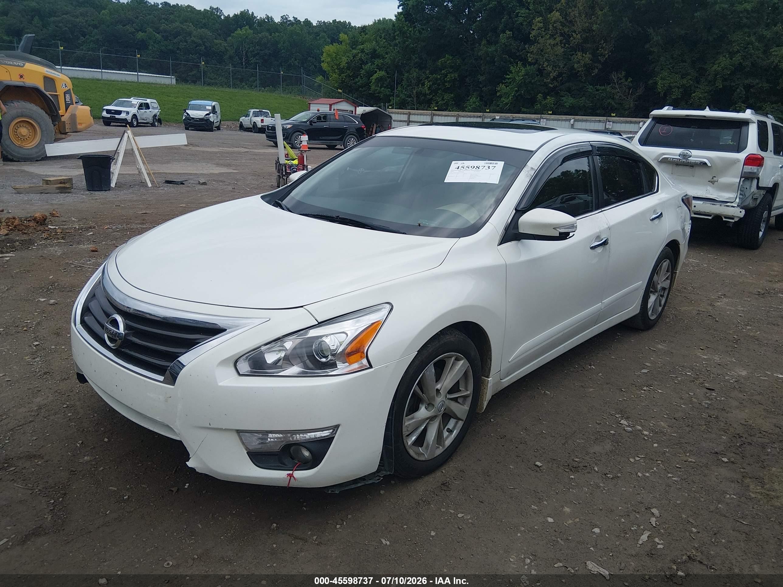 2015 Nissan Altima 2.5 Sl White vin: 1N4AL3AP3FN353844