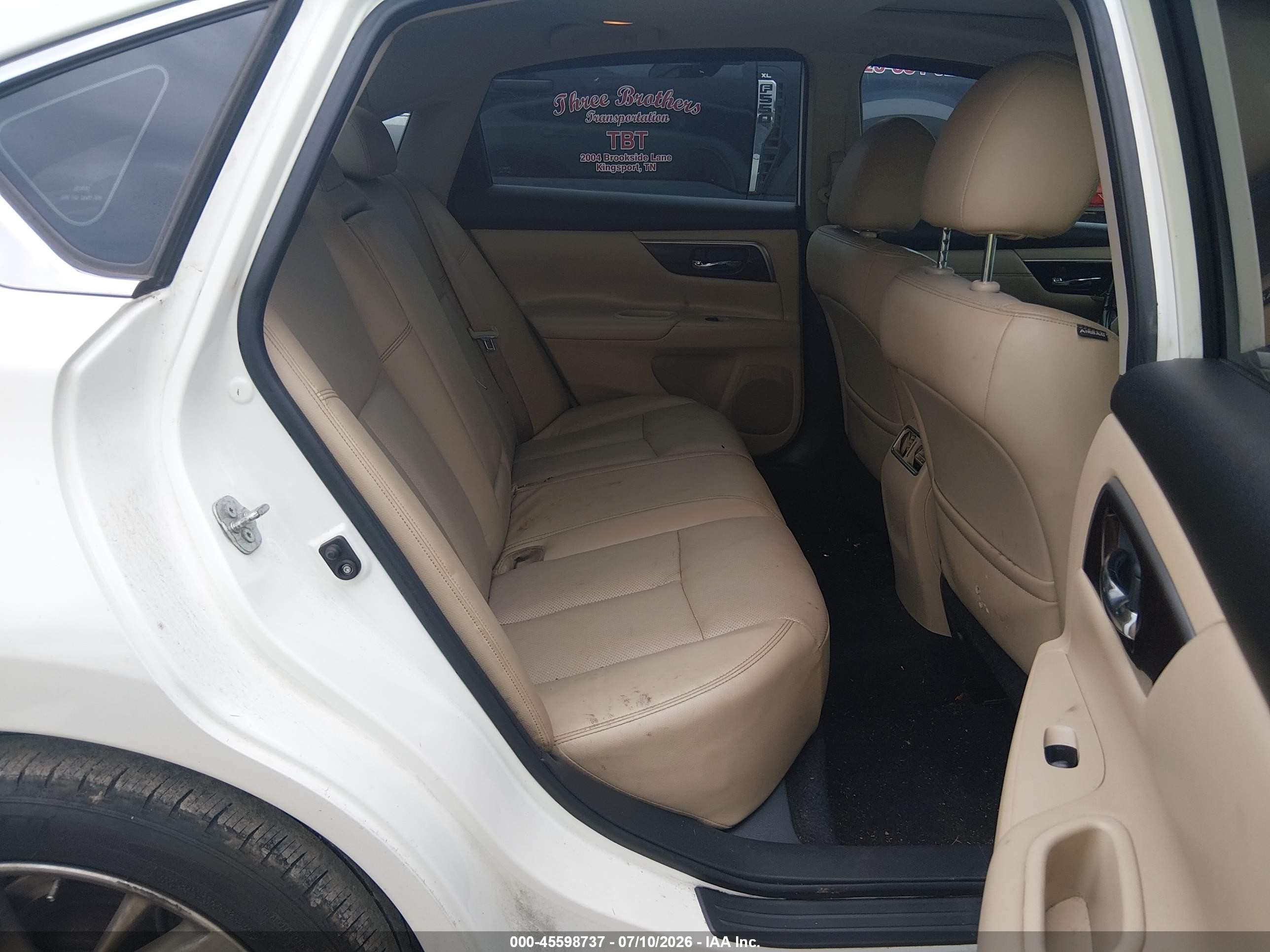 2015 Nissan Altima 2.5 Sl White vin: 1N4AL3AP3FN353844