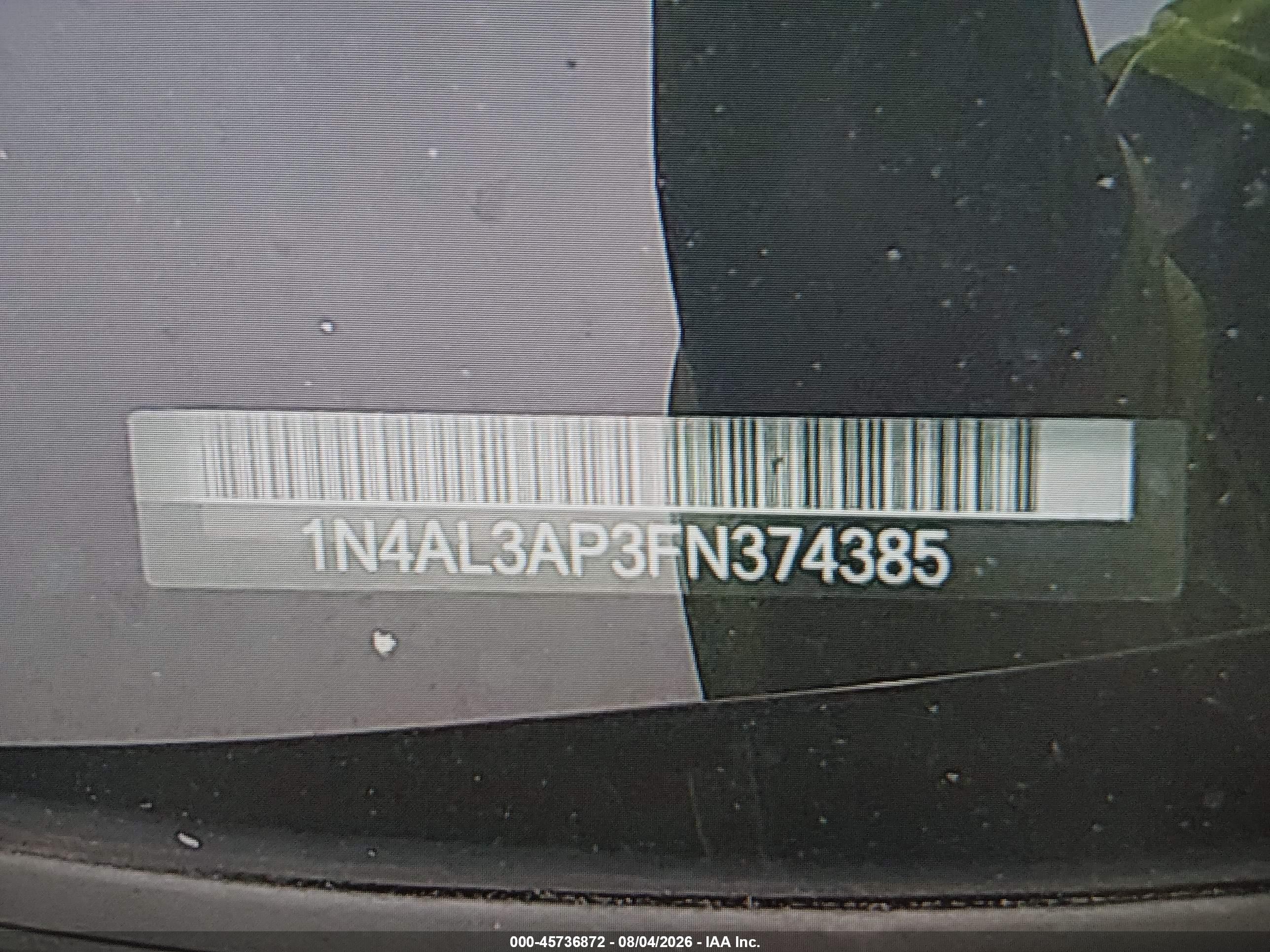 2015 Nissan Altima 2.5 S Black vin: 1N4AL3AP3FN374385