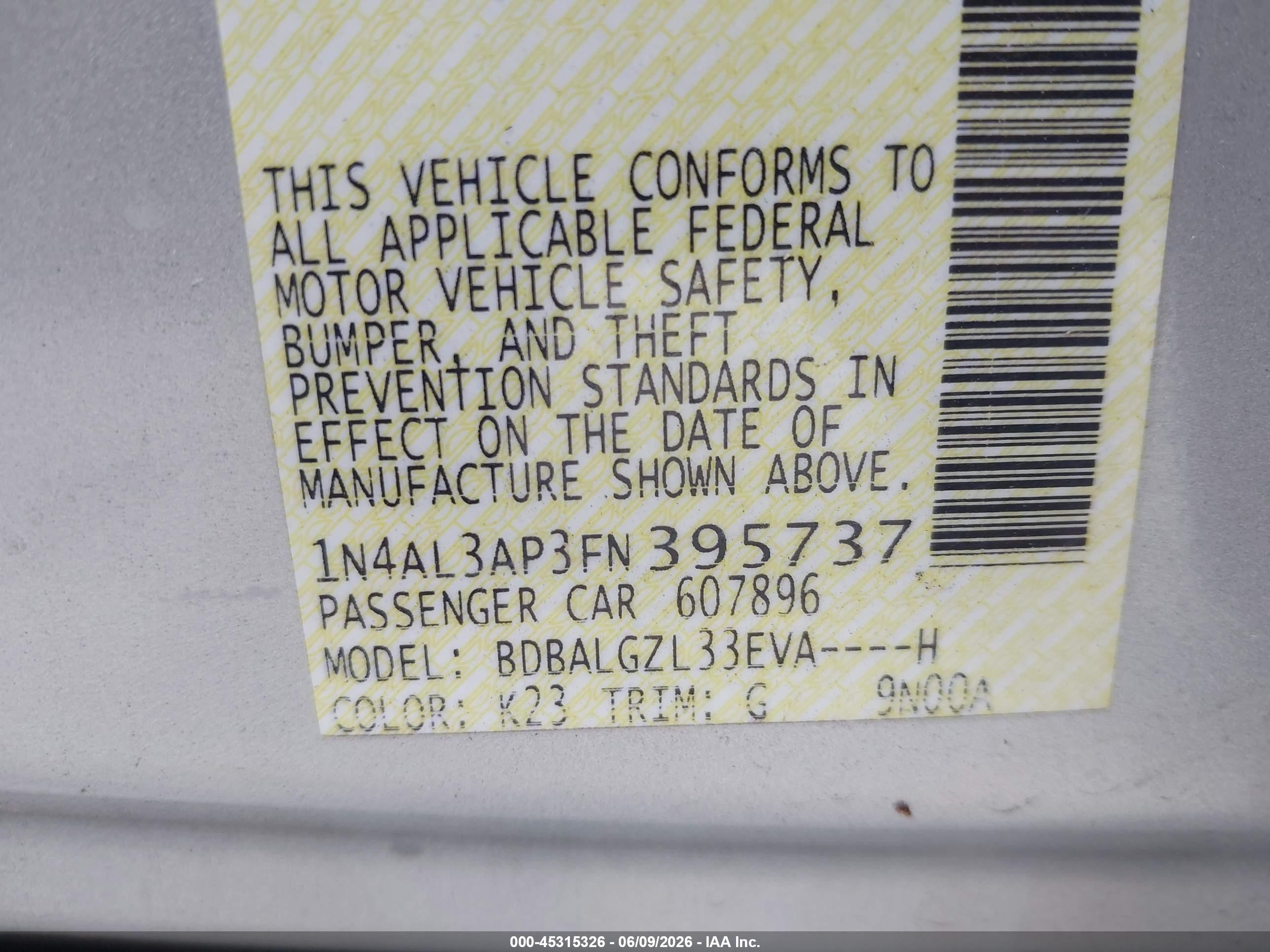2015 Nissan Altima 2.5 S Серый vin: 1N4AL3AP3FN395737