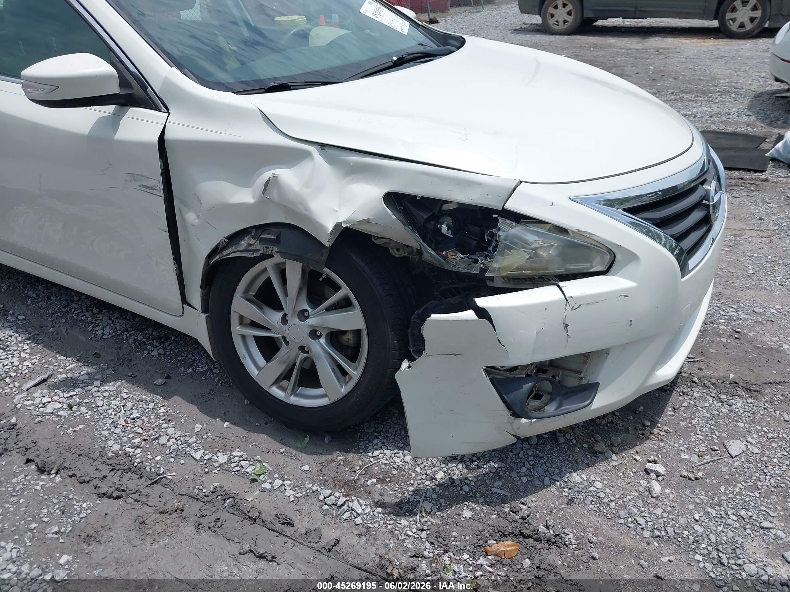 2015 Nissan Altima 2.5 Sl White vin: 1N4AL3AP3FN403433