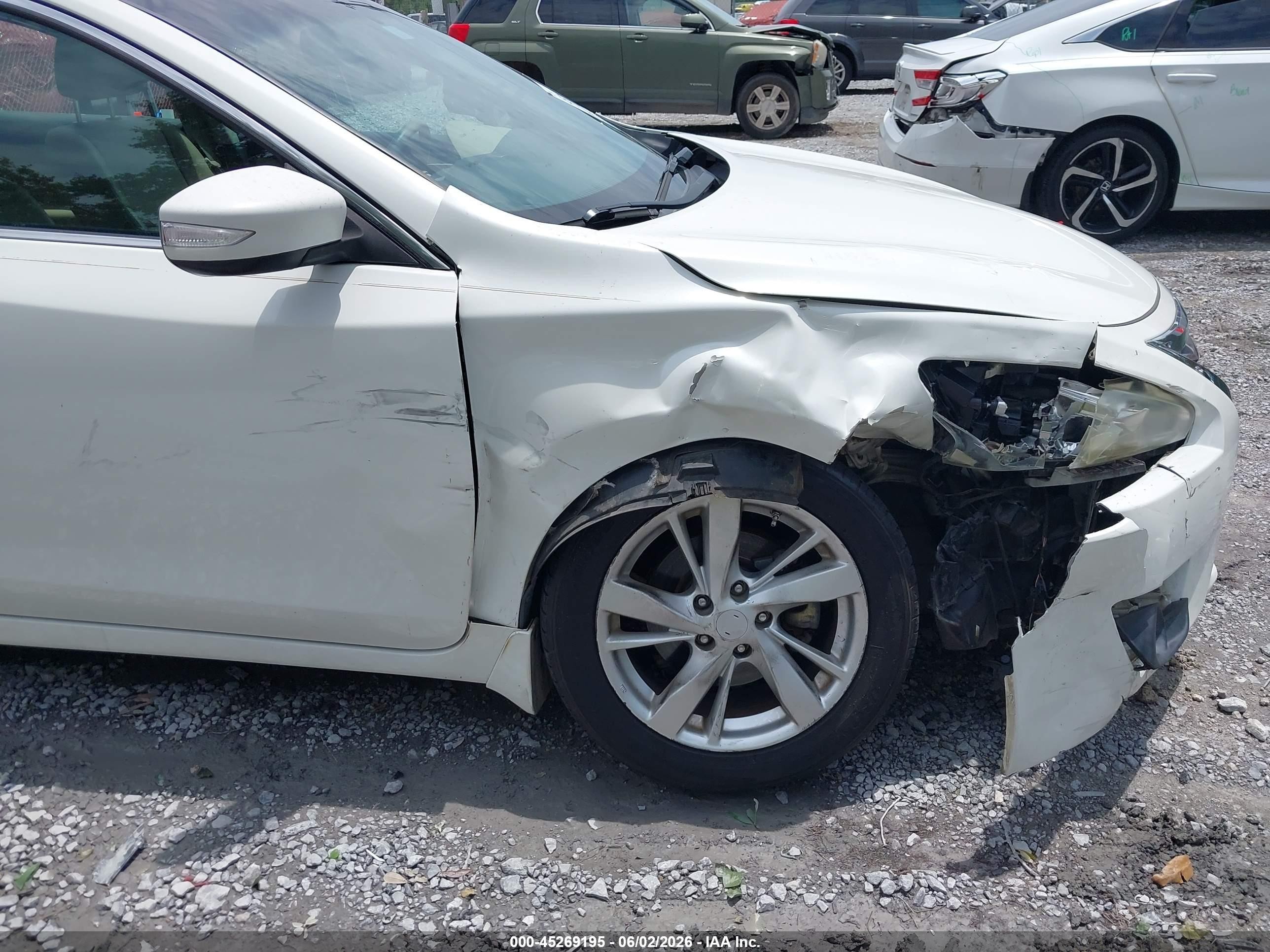2015 Nissan Altima 2.5 Sl White vin: 1N4AL3AP3FN403433