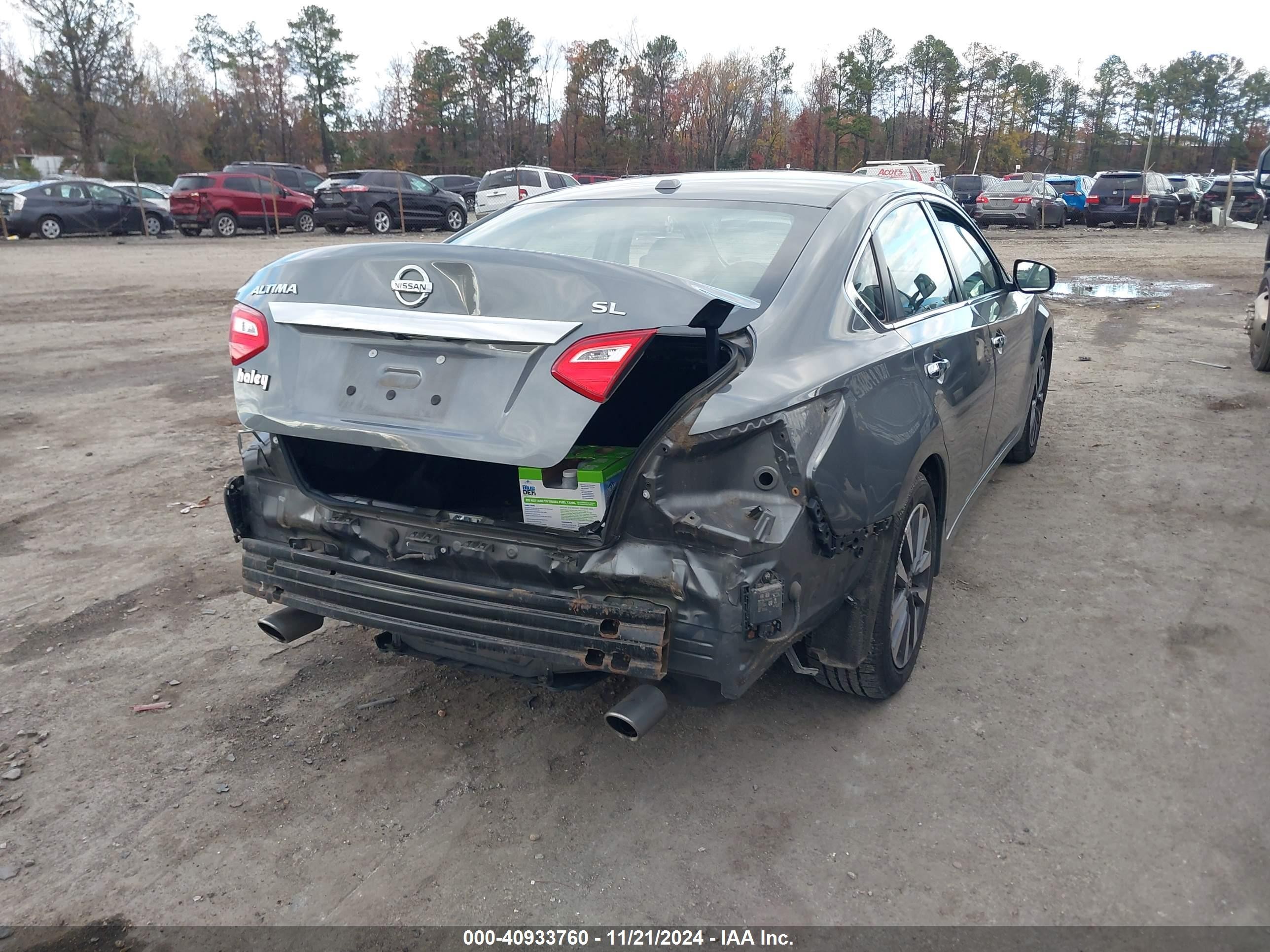 2017 Nissan Altima 2.5 Sl Gray vin: 1N4AL3AP3HC229202