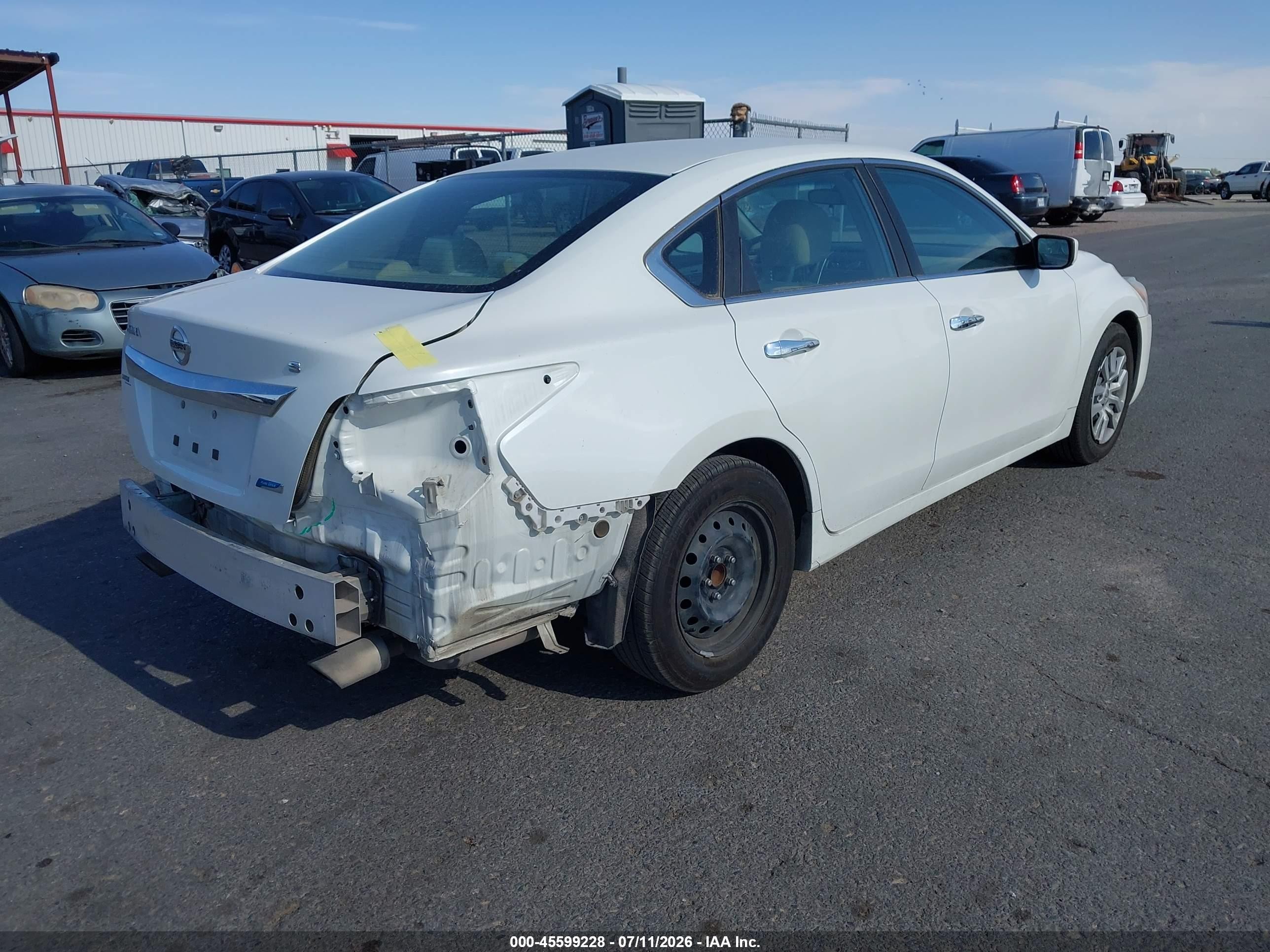 2013 Nissan Altima 2.5 S White vin: 1N4AL3AP4DC106499