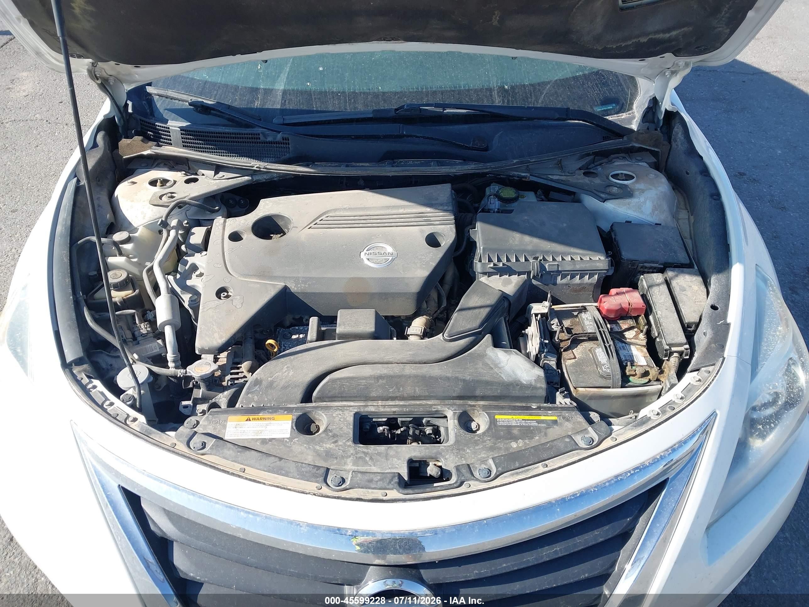 2013 Nissan Altima 2.5 S White vin: 1N4AL3AP4DC106499