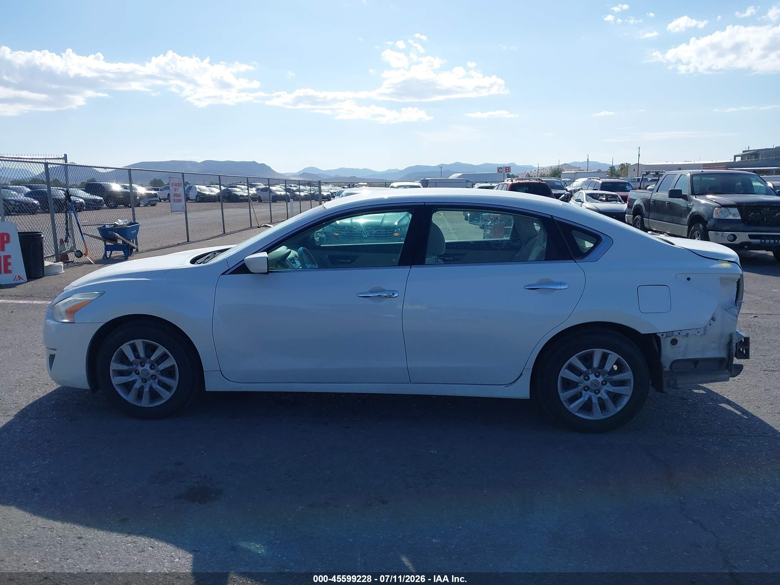 2013 Nissan Altima 2.5 S White vin: 1N4AL3AP4DC106499