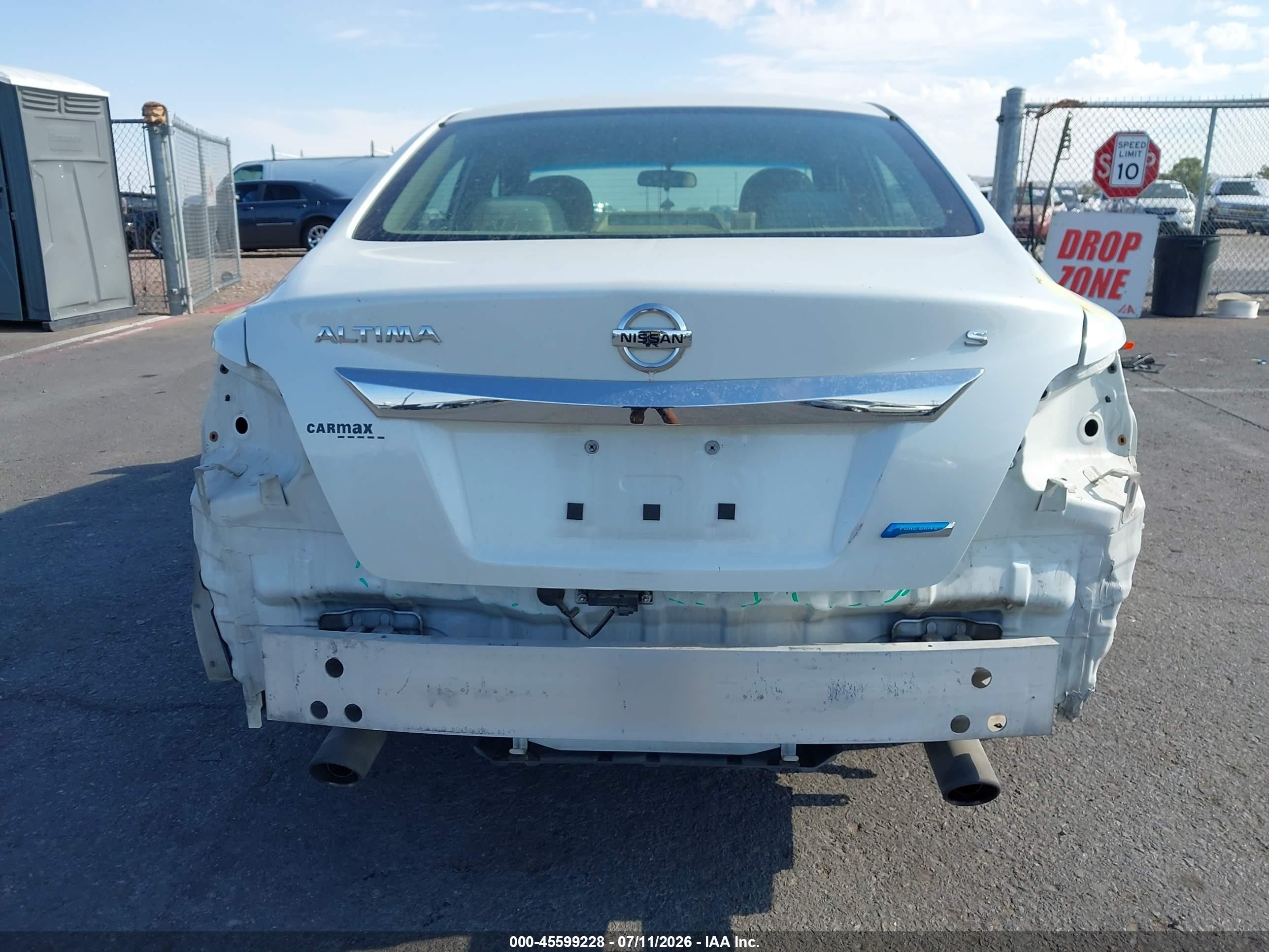2013 Nissan Altima 2.5 S White vin: 1N4AL3AP4DC106499
