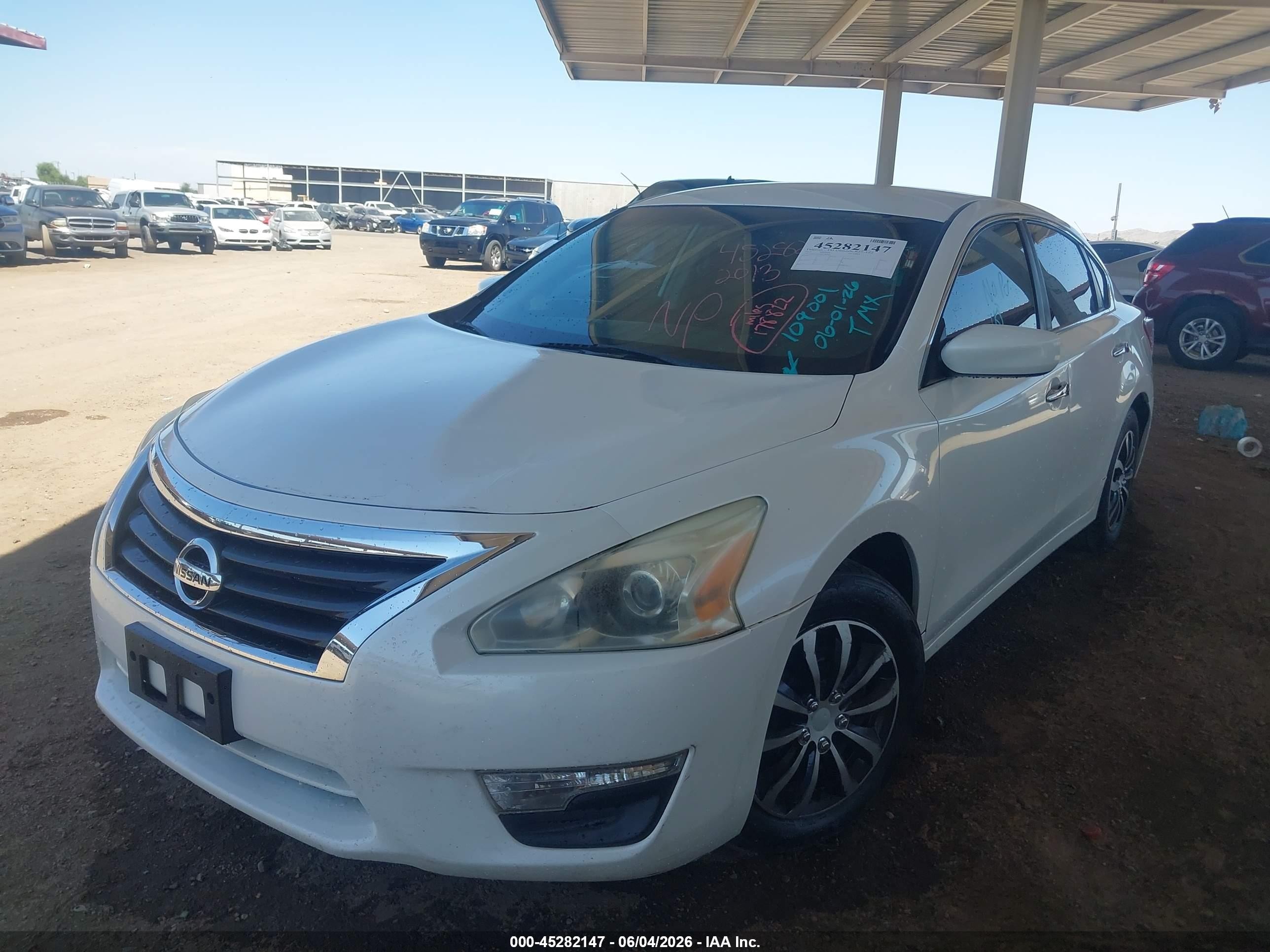 2013 Nissan Altima 2.5 S White vin: 1N4AL3AP4DC109001