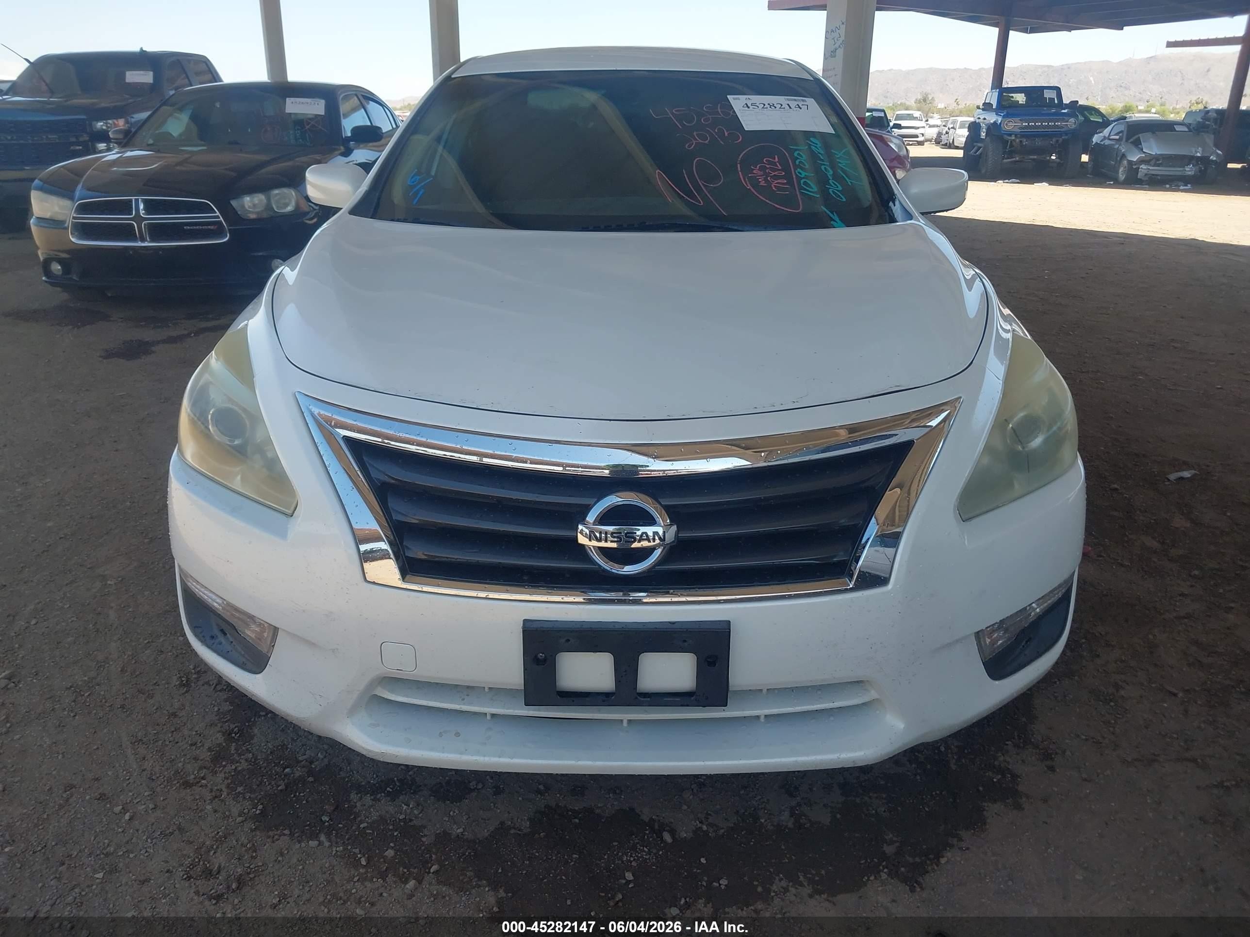 2013 Nissan Altima 2.5 S White vin: 1N4AL3AP4DC109001