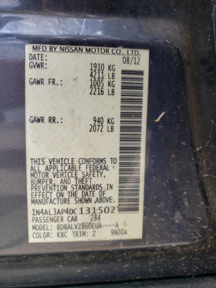 2013 Nissan Altima 2.5 Gray vin: 1N4AL3AP4DC131502