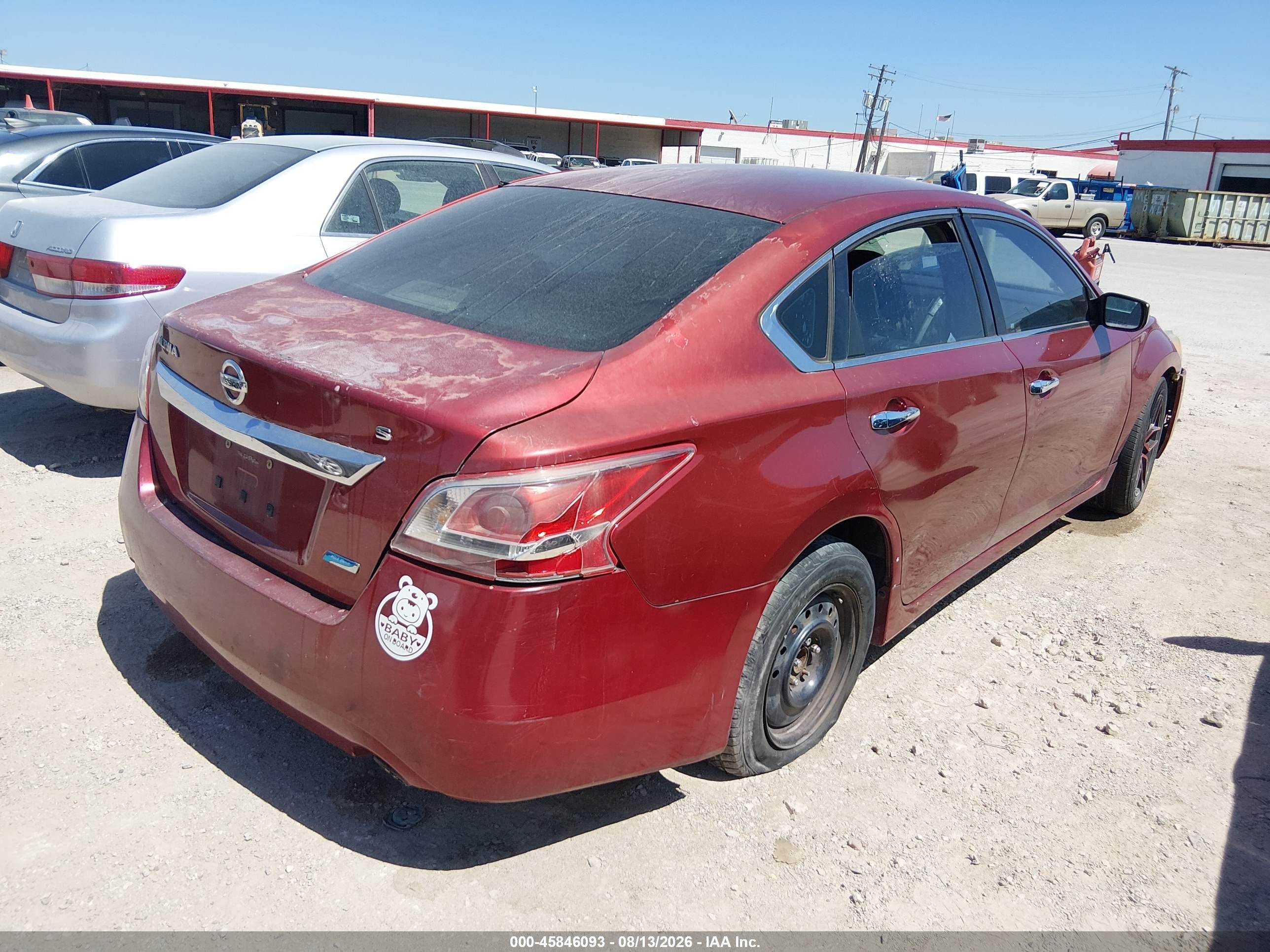 2013 Nissan Altima 2.5 S Maroon vin: 1N4AL3AP4DC271968