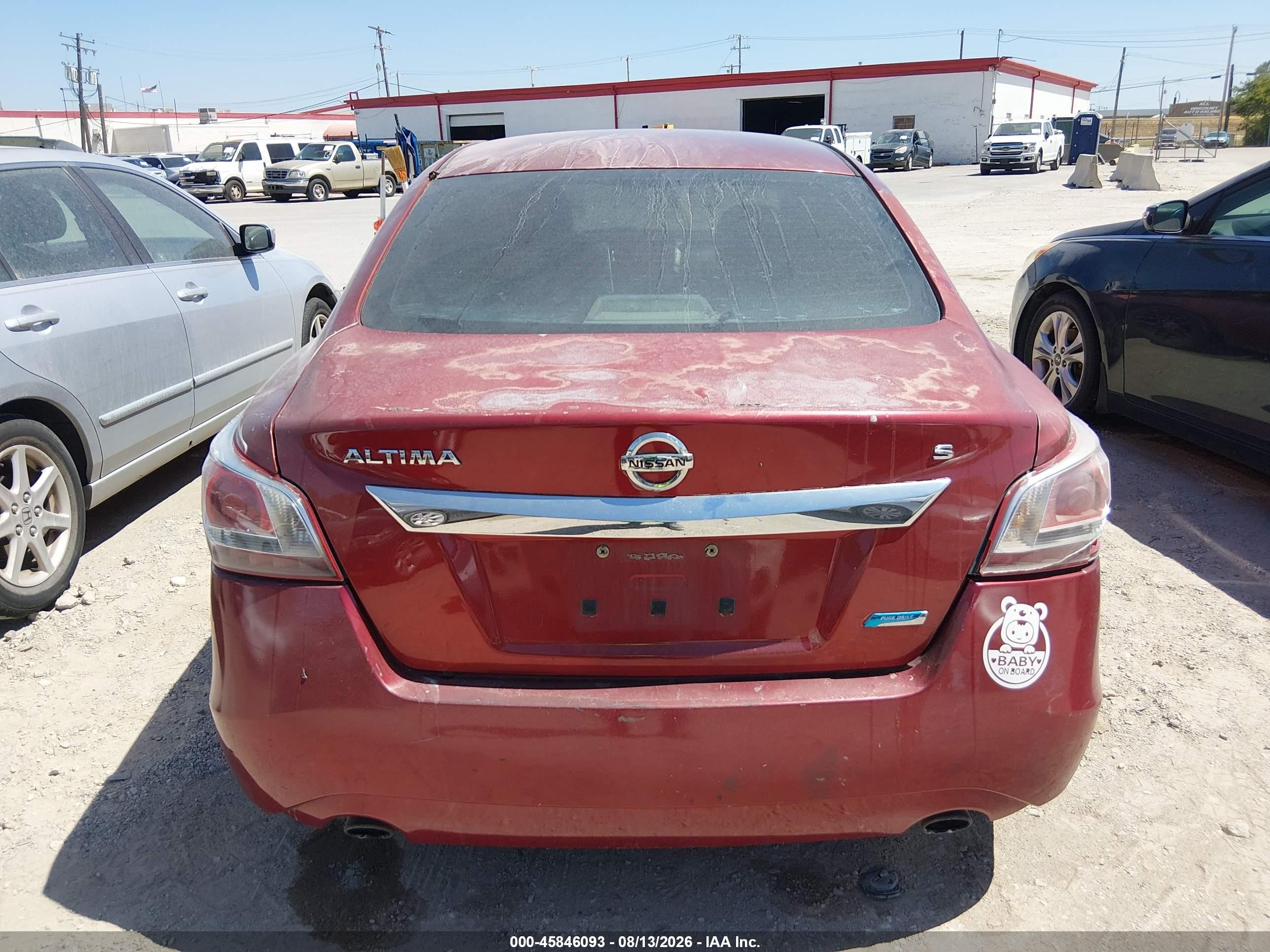 2013 Nissan Altima 2.5 S Maroon vin: 1N4AL3AP4DC271968