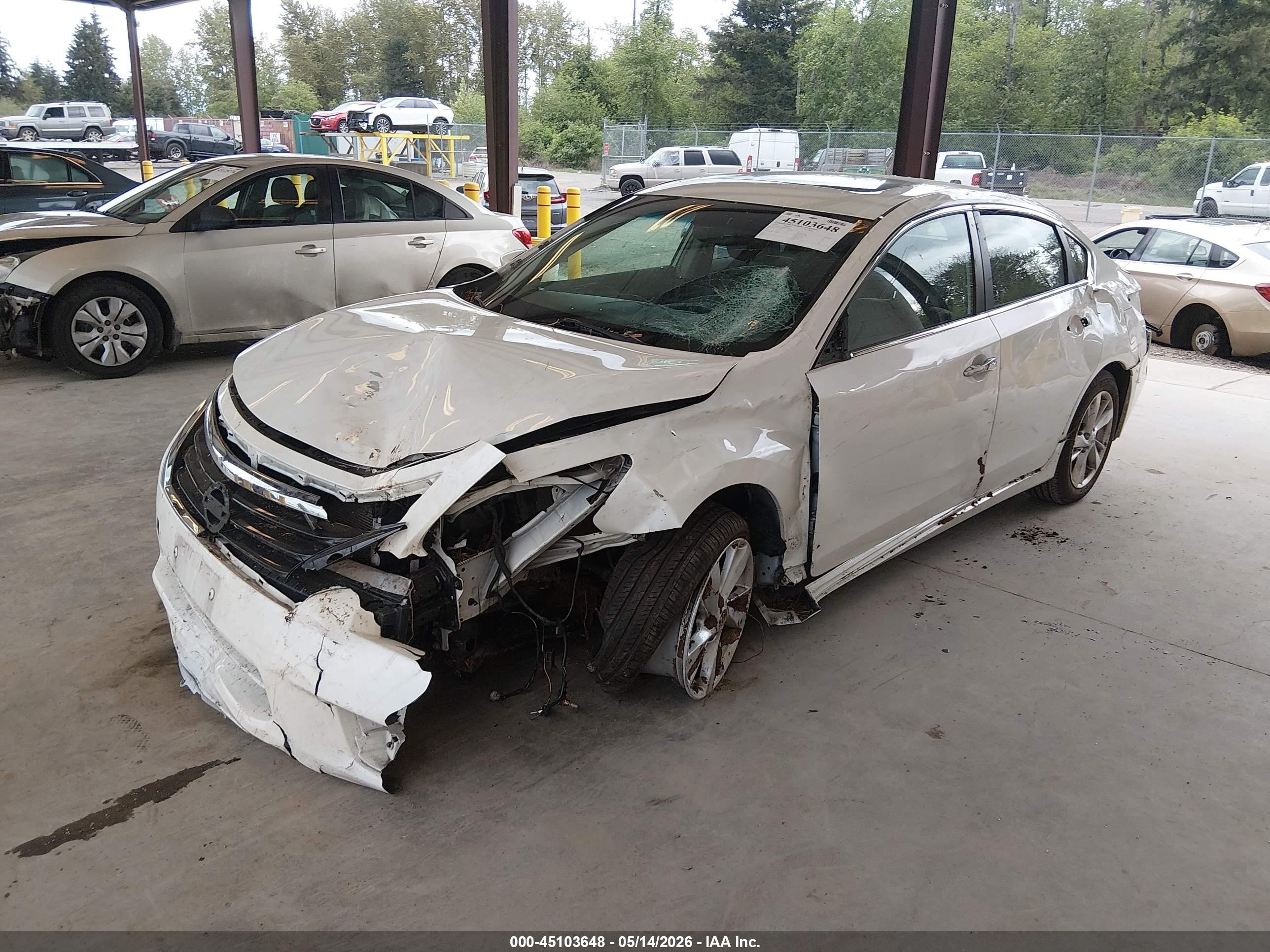 2013 Nissan Altima 2.5 Sl White vin: 1N4AL3AP4DN420366