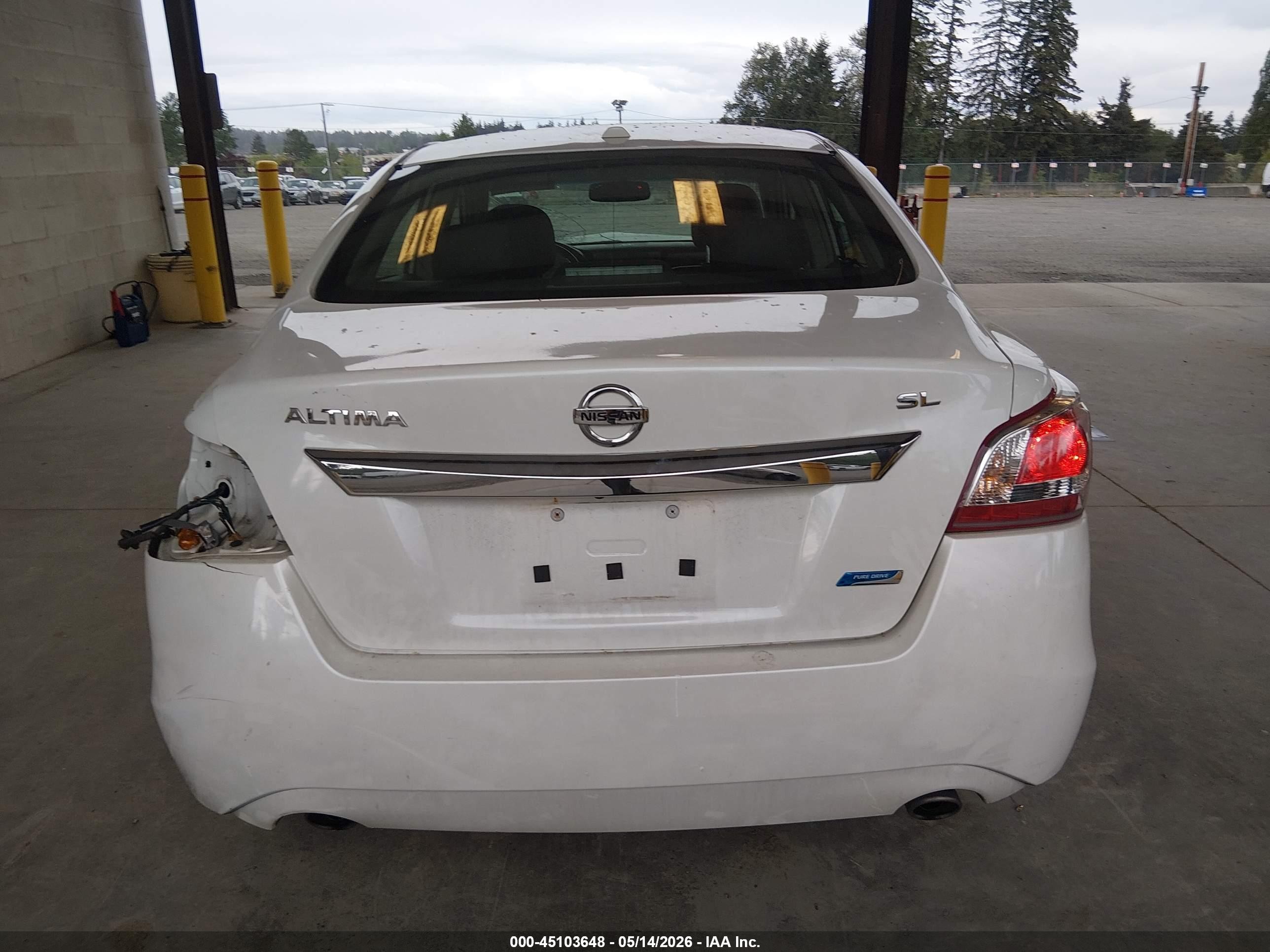 2013 Nissan Altima 2.5 Sl White vin: 1N4AL3AP4DN420366
