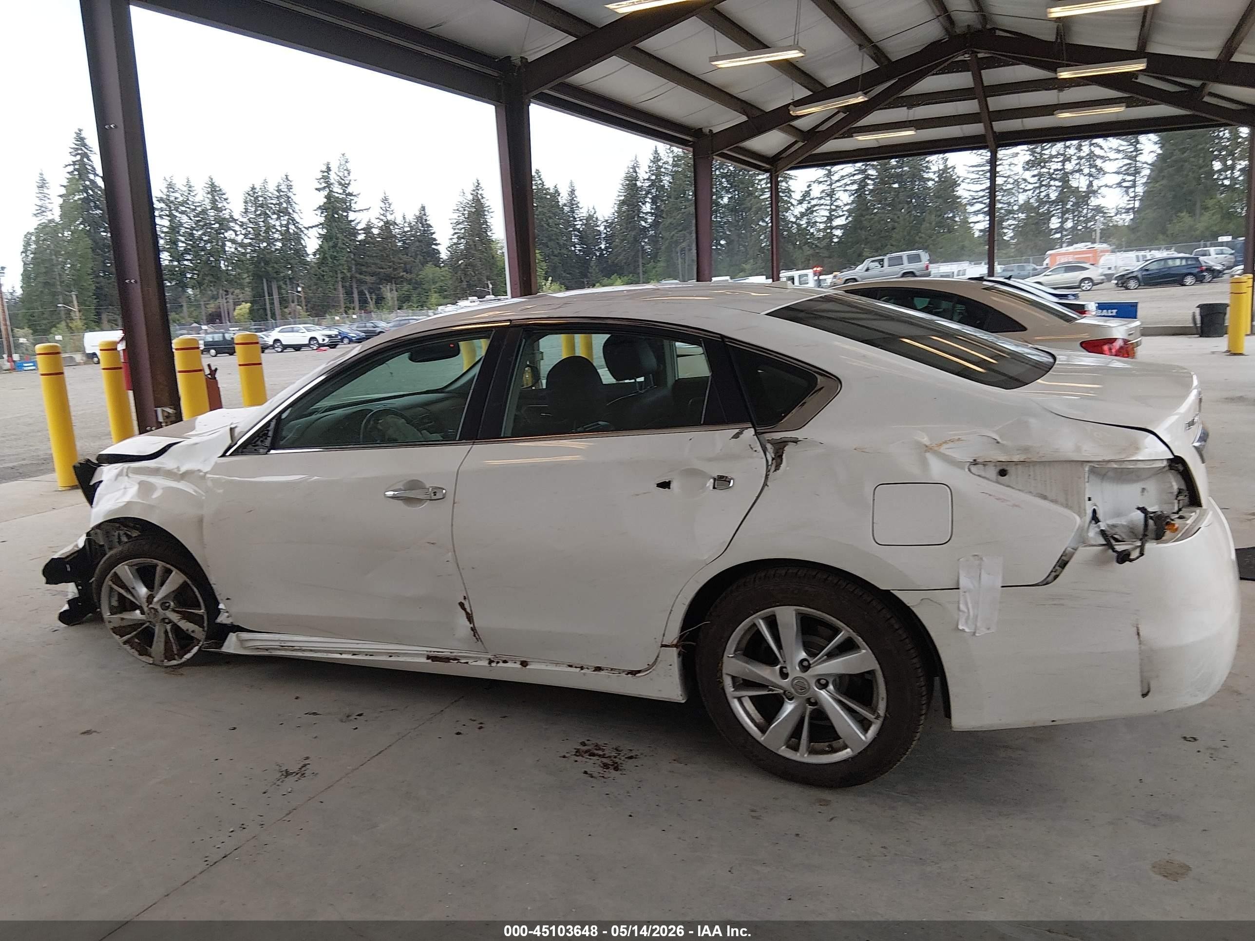 2013 Nissan Altima 2.5 Sl White vin: 1N4AL3AP4DN420366