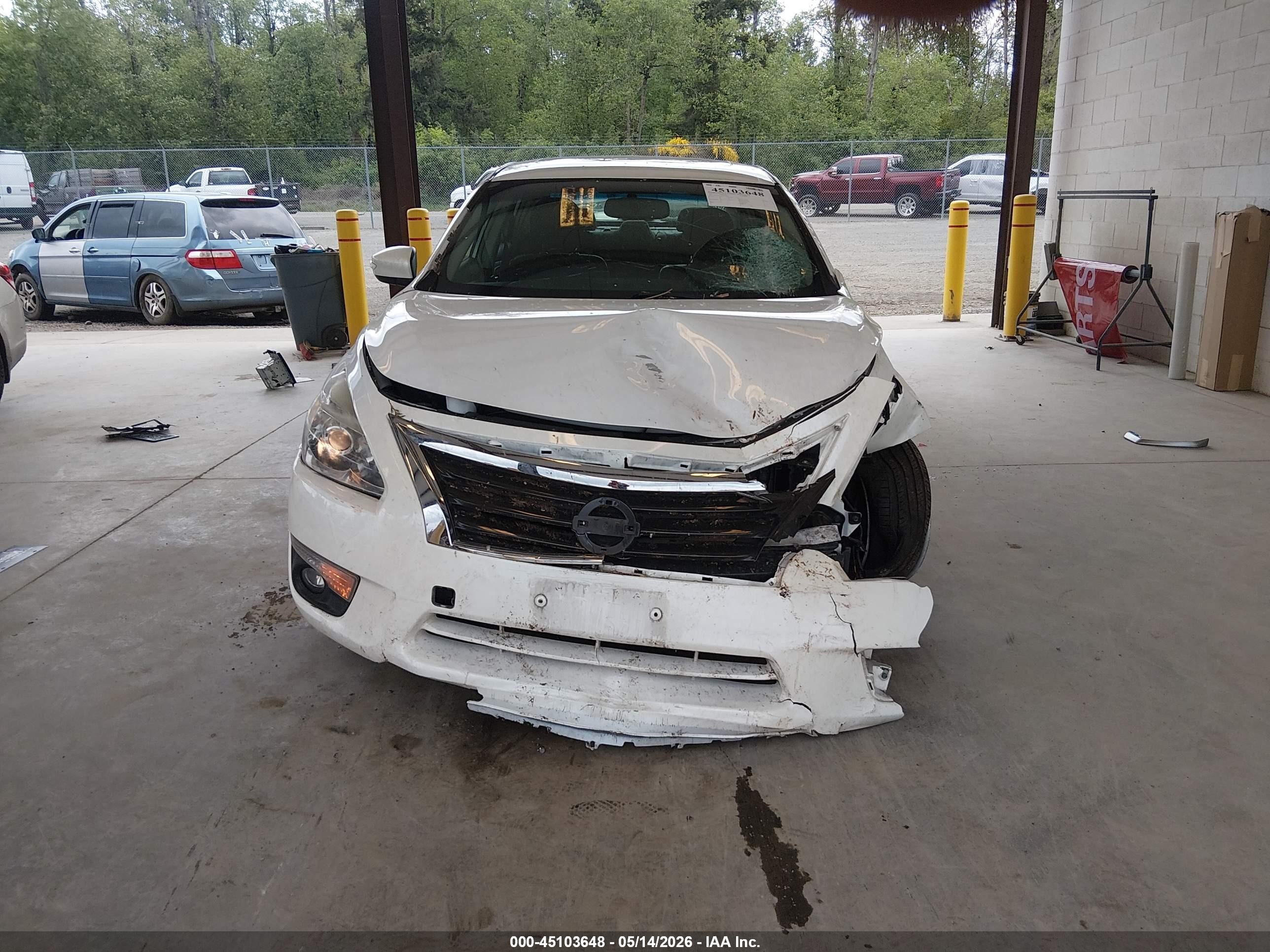2013 Nissan Altima 2.5 Sl White vin: 1N4AL3AP4DN420366
