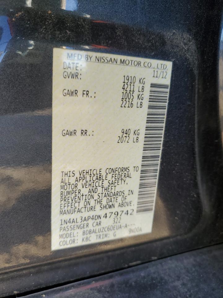 2013 Nissan Altima 2.5 Серый vin: 1N4AL3AP4DN479742