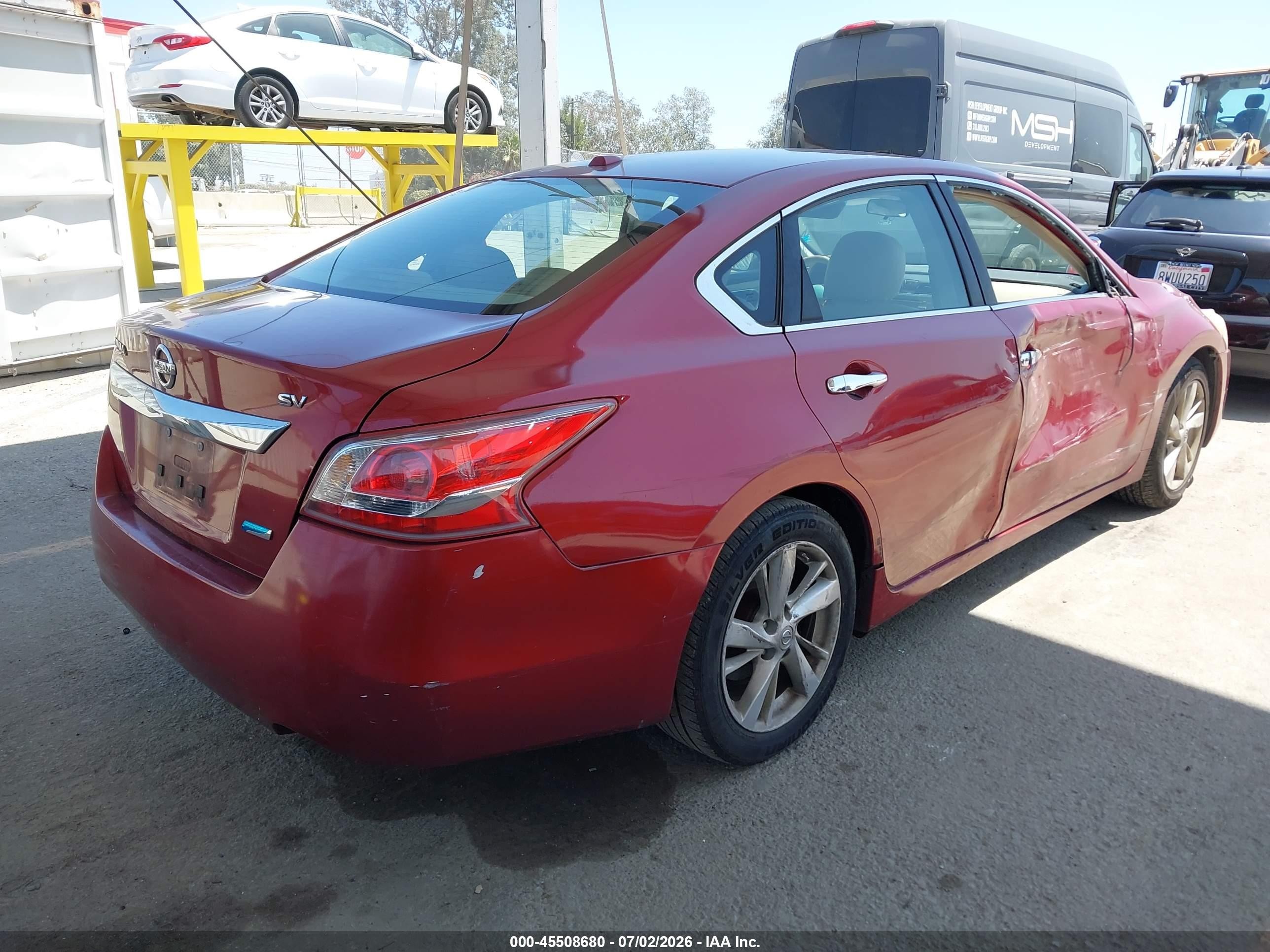 2013 Nissan Altima 2.5 Sv Red vin: 1N4AL3AP4DN485251