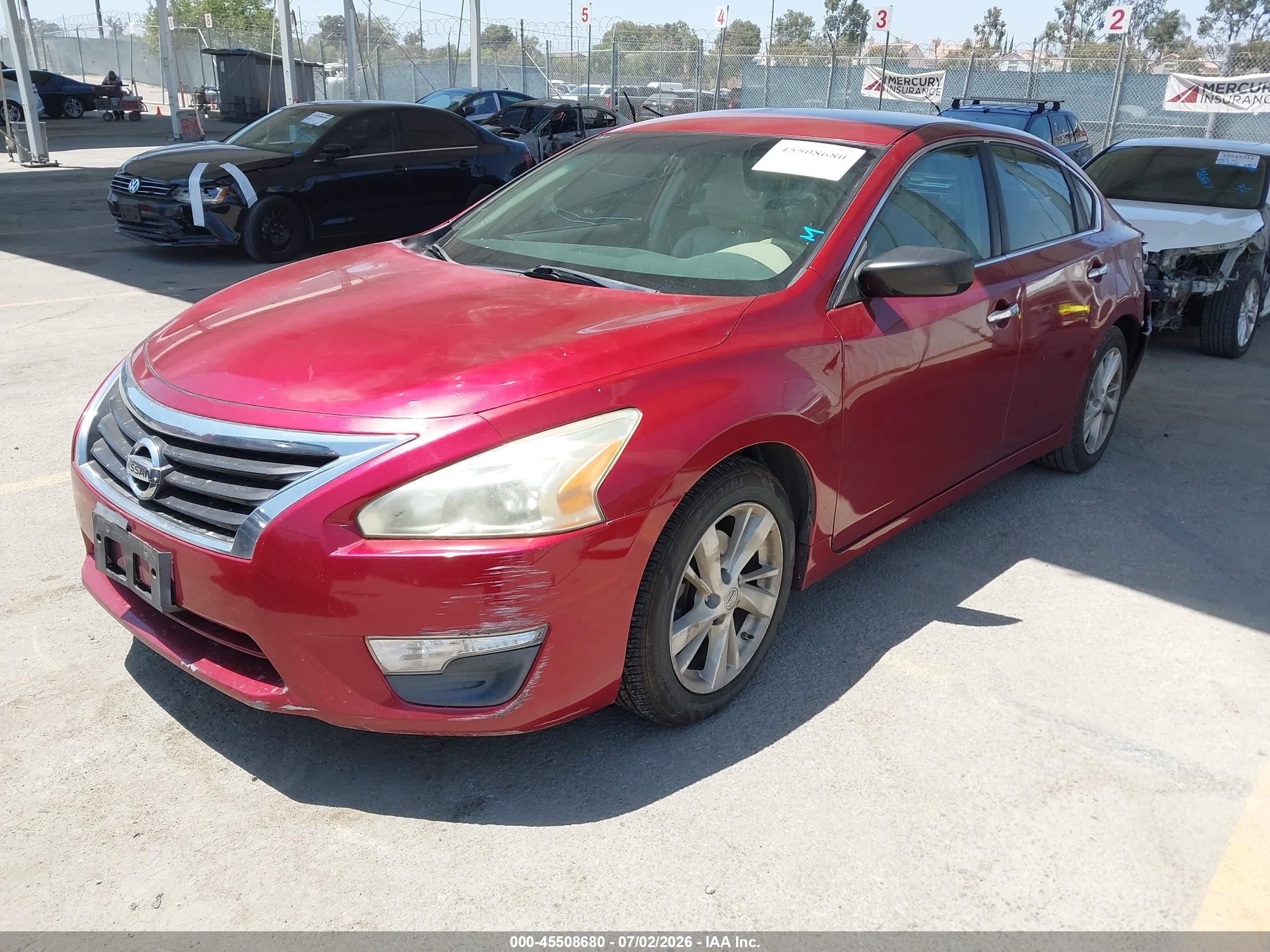 2013 Nissan Altima 2.5 Sv Red vin: 1N4AL3AP4DN485251