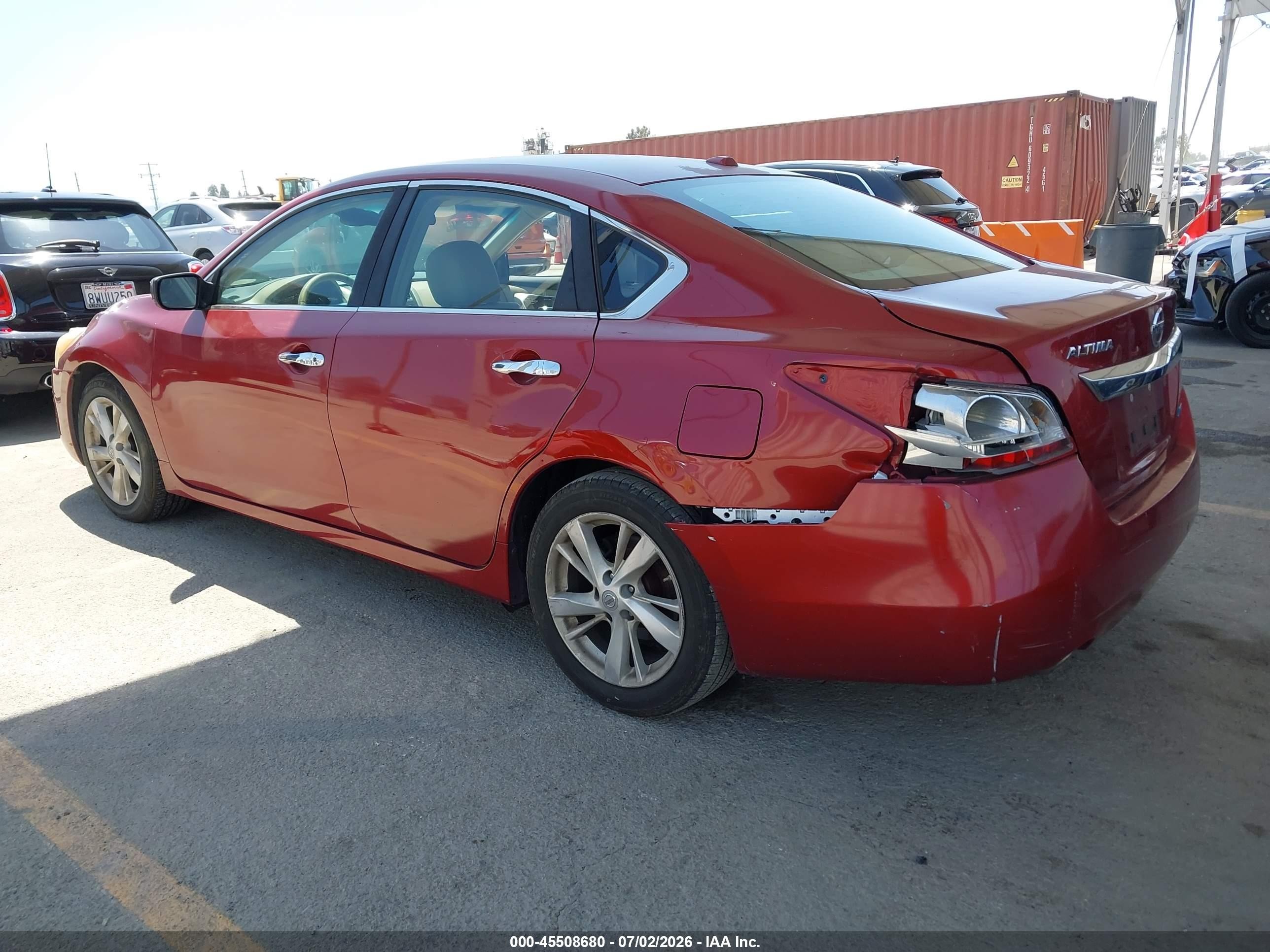 2013 Nissan Altima 2.5 Sv Red vin: 1N4AL3AP4DN485251