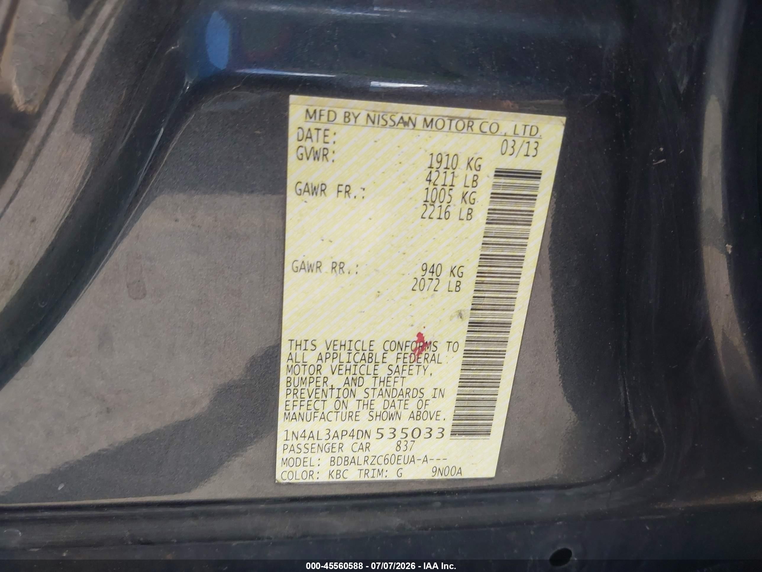 2013 Nissan Altima 2.5 S Gray vin: 1N4AL3AP4DN535033