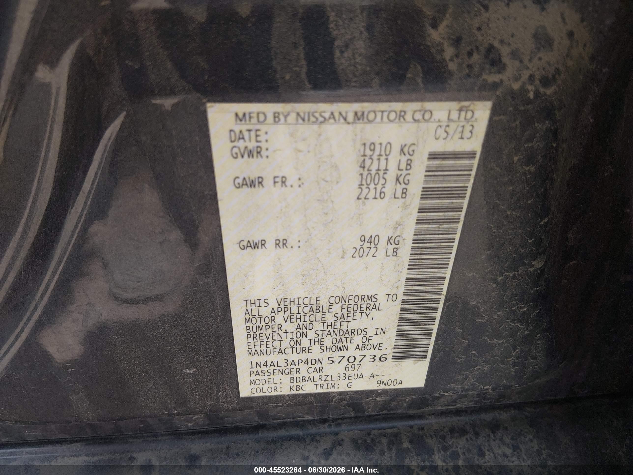 2013 Nissan Altima 2.5 S Gray vin: 1N4AL3AP4DN570736
