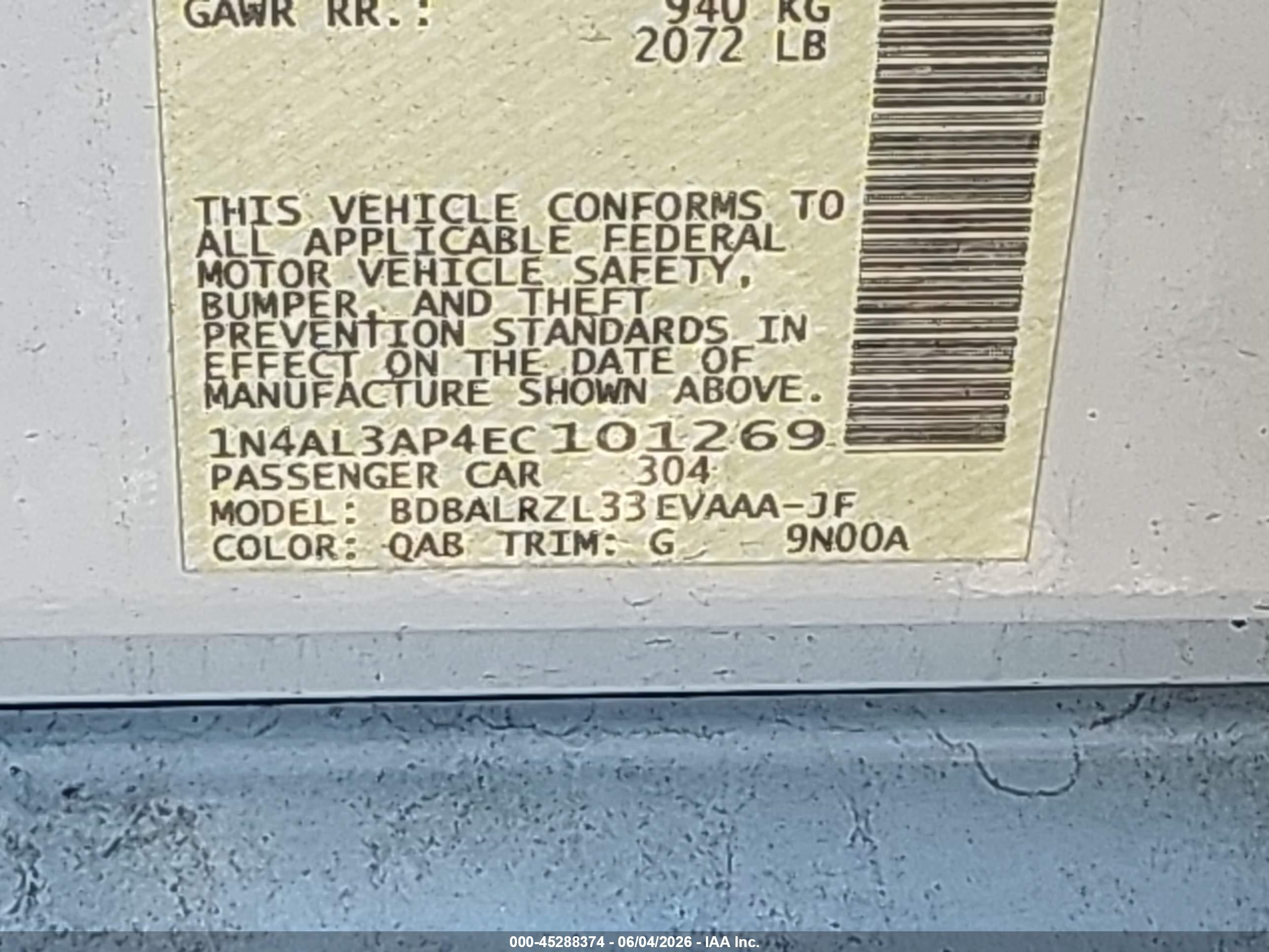 2014 Nissan Altima 2.5 S White vin: 1N4AL3AP4EC101269