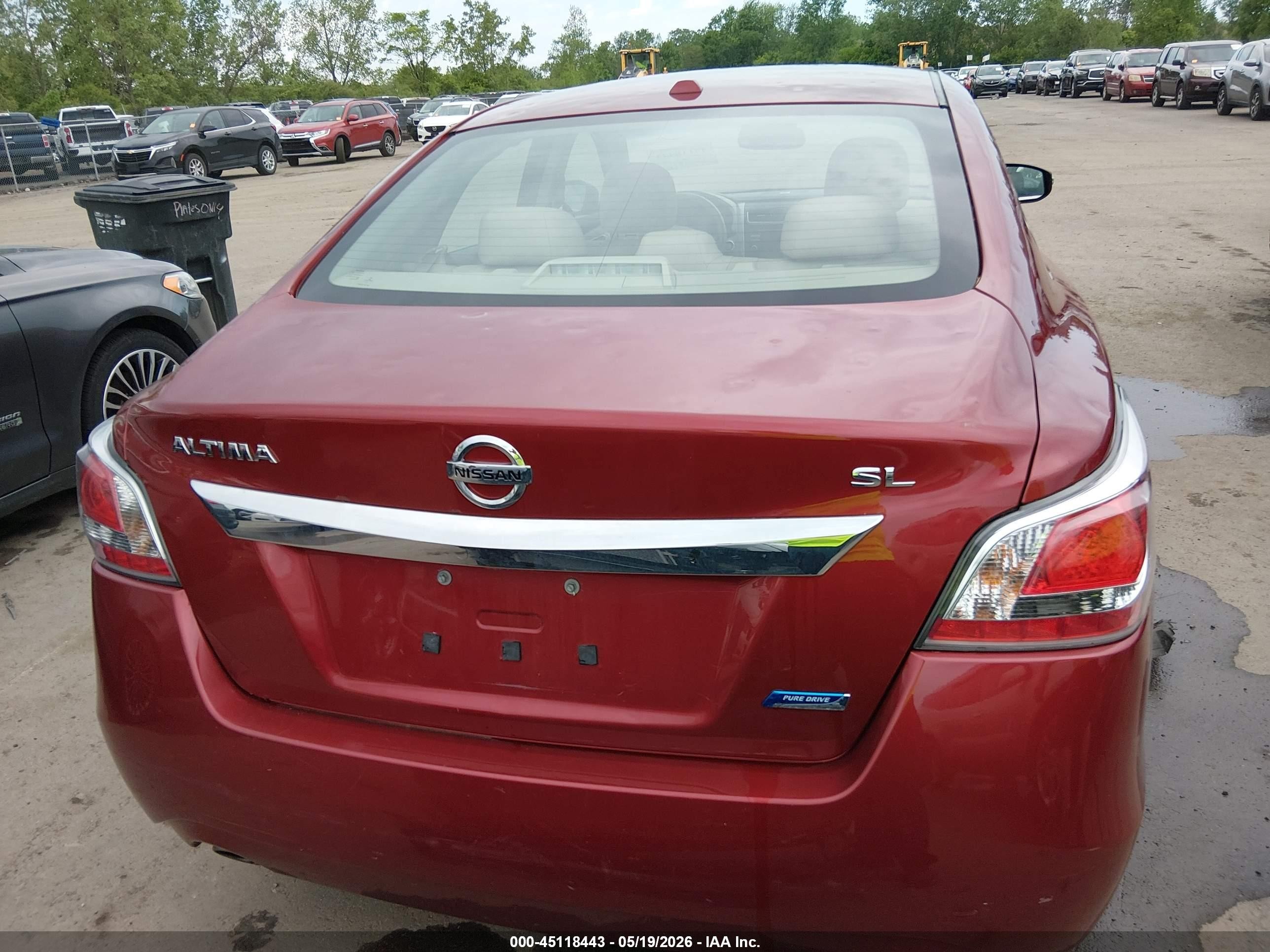 2014 Nissan Altima 2.5 Sl Red vin: 1N4AL3AP4EC109940