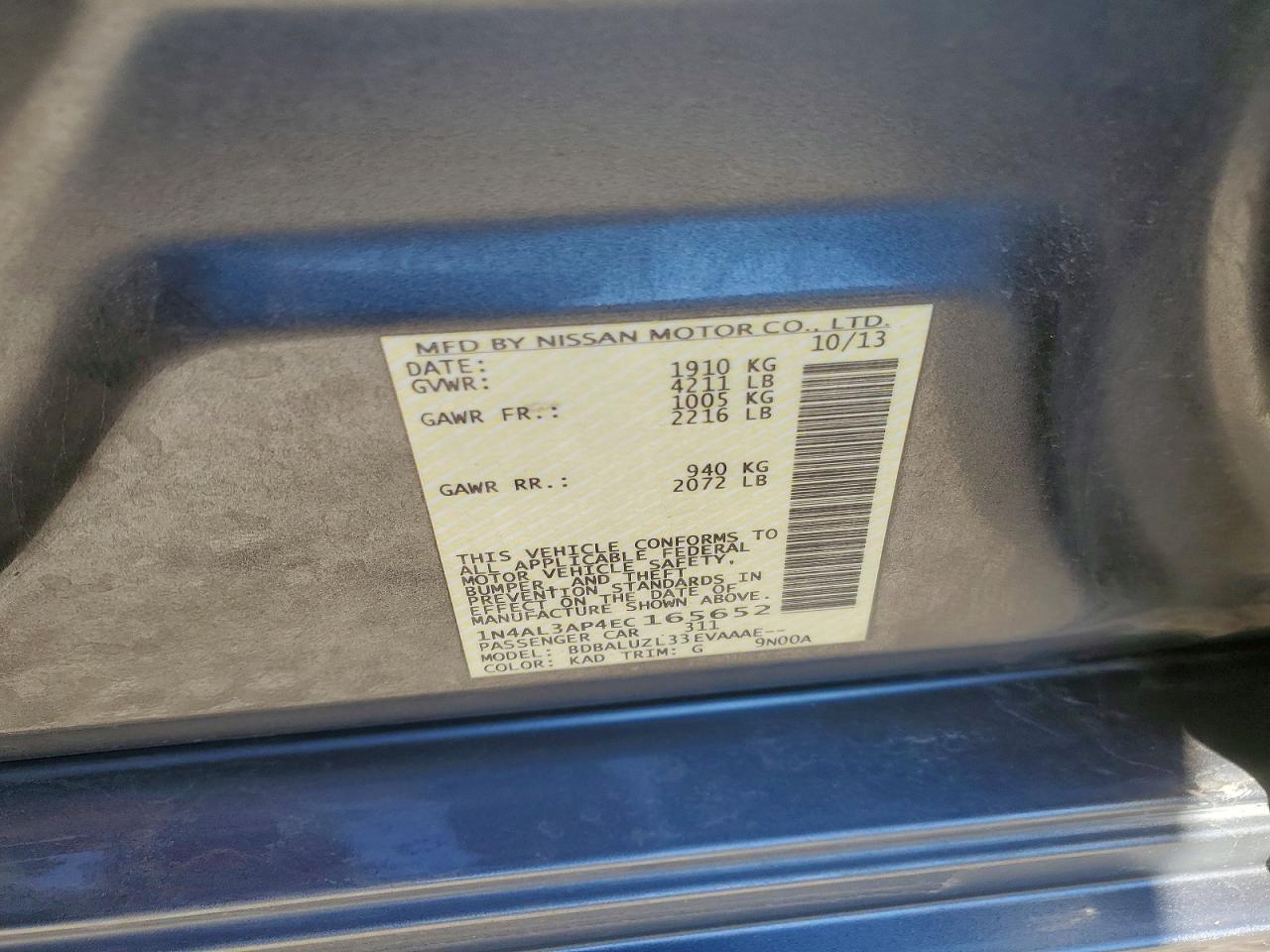 2014 Nissan Altima 2.5 Sv Gray vin: 1N4AL3AP4EC165652