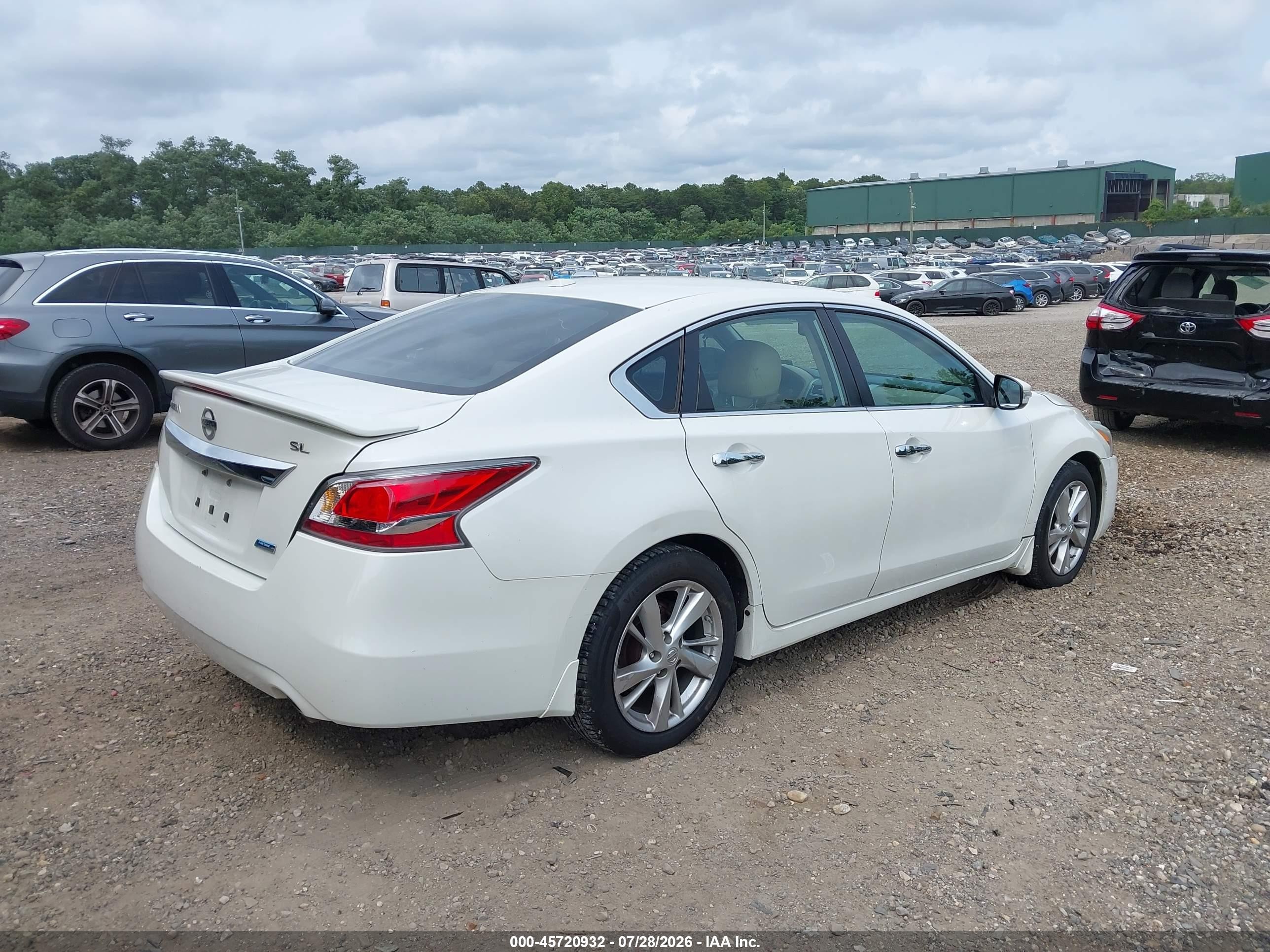 2014 Nissan Altima 2.5 Sl White vin: 1N4AL3AP4EC175548