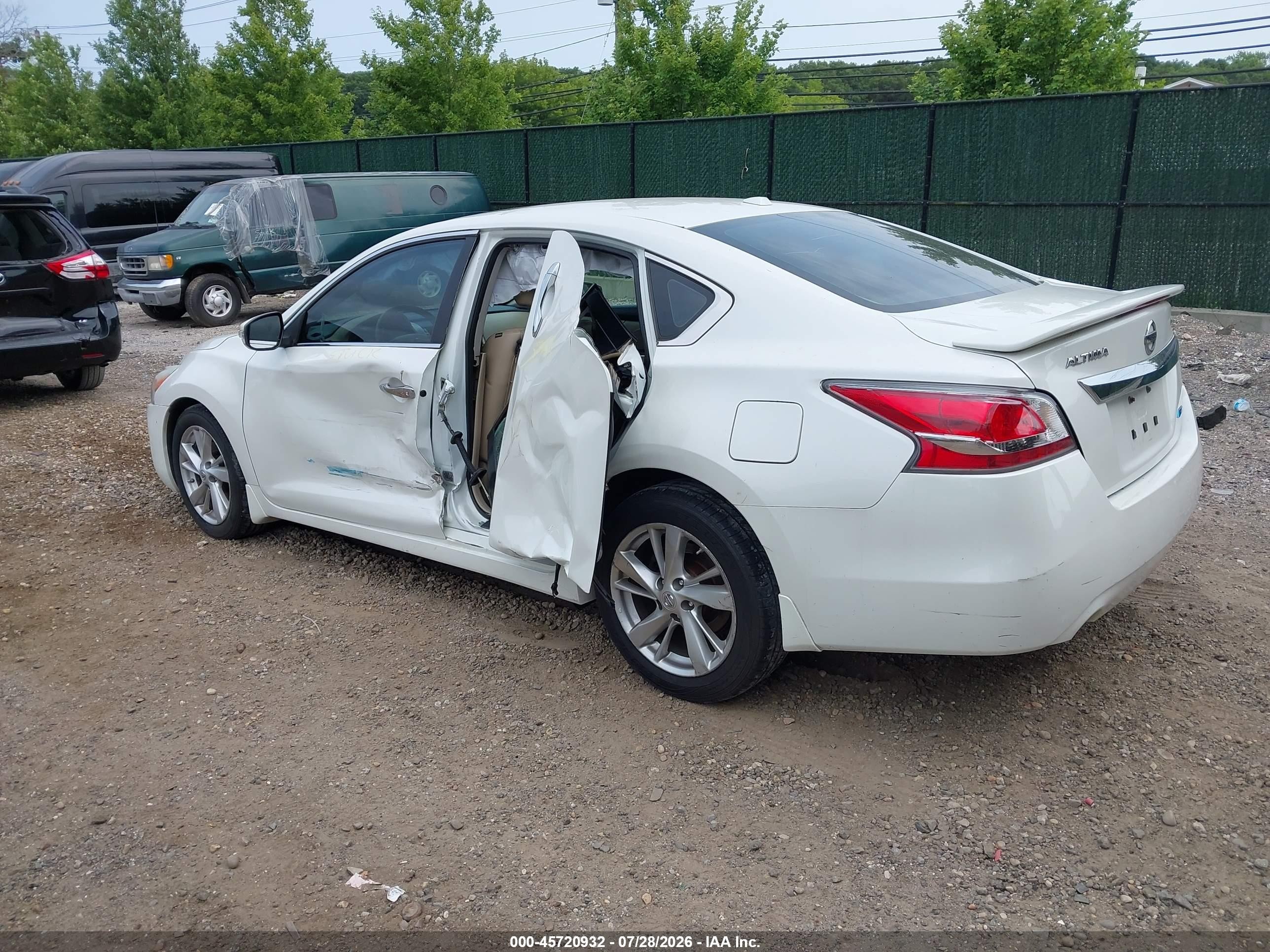 2014 Nissan Altima 2.5 Sl White vin: 1N4AL3AP4EC175548