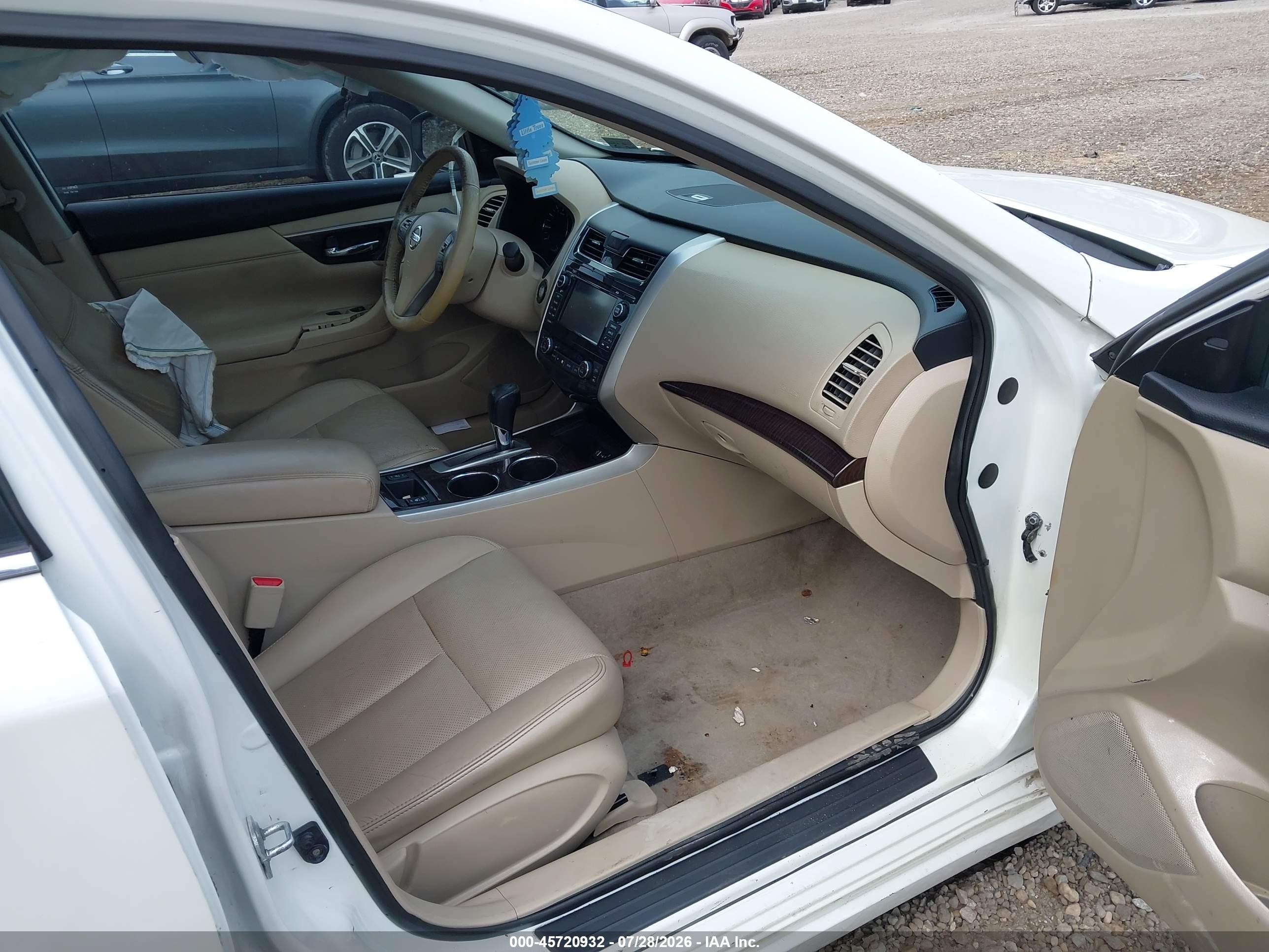 2014 Nissan Altima 2.5 Sl White vin: 1N4AL3AP4EC175548