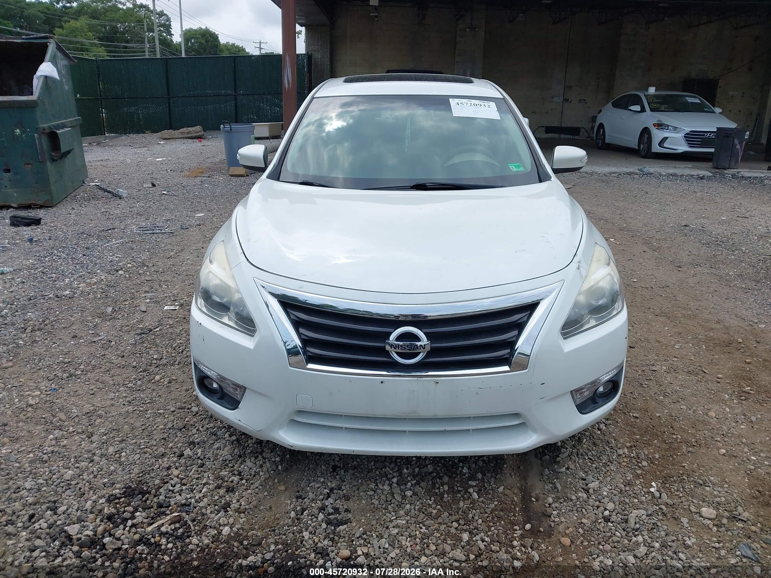 2014 Nissan Altima 2.5 Sl White vin: 1N4AL3AP4EC175548
