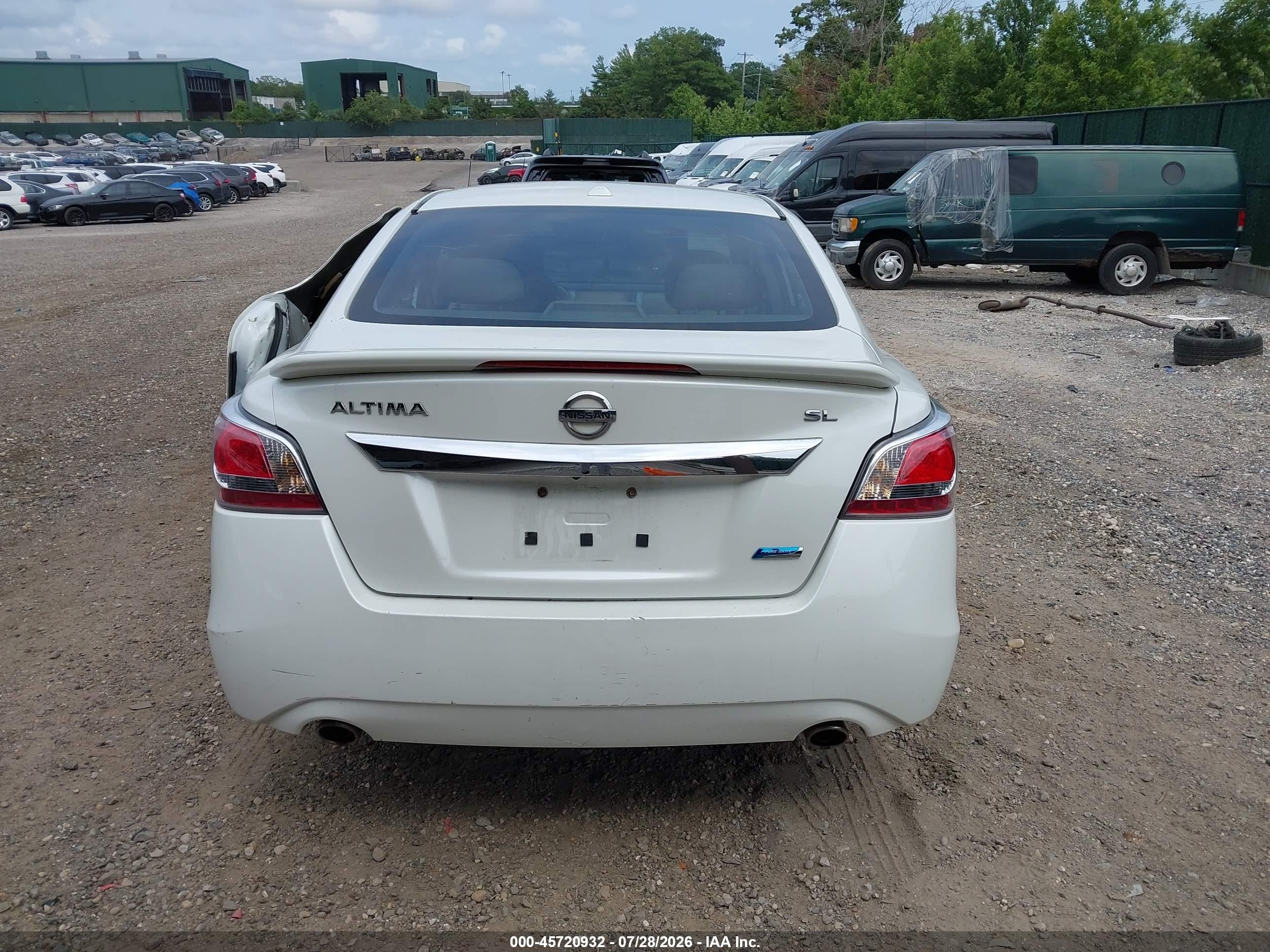 2014 Nissan Altima 2.5 Sl White vin: 1N4AL3AP4EC175548