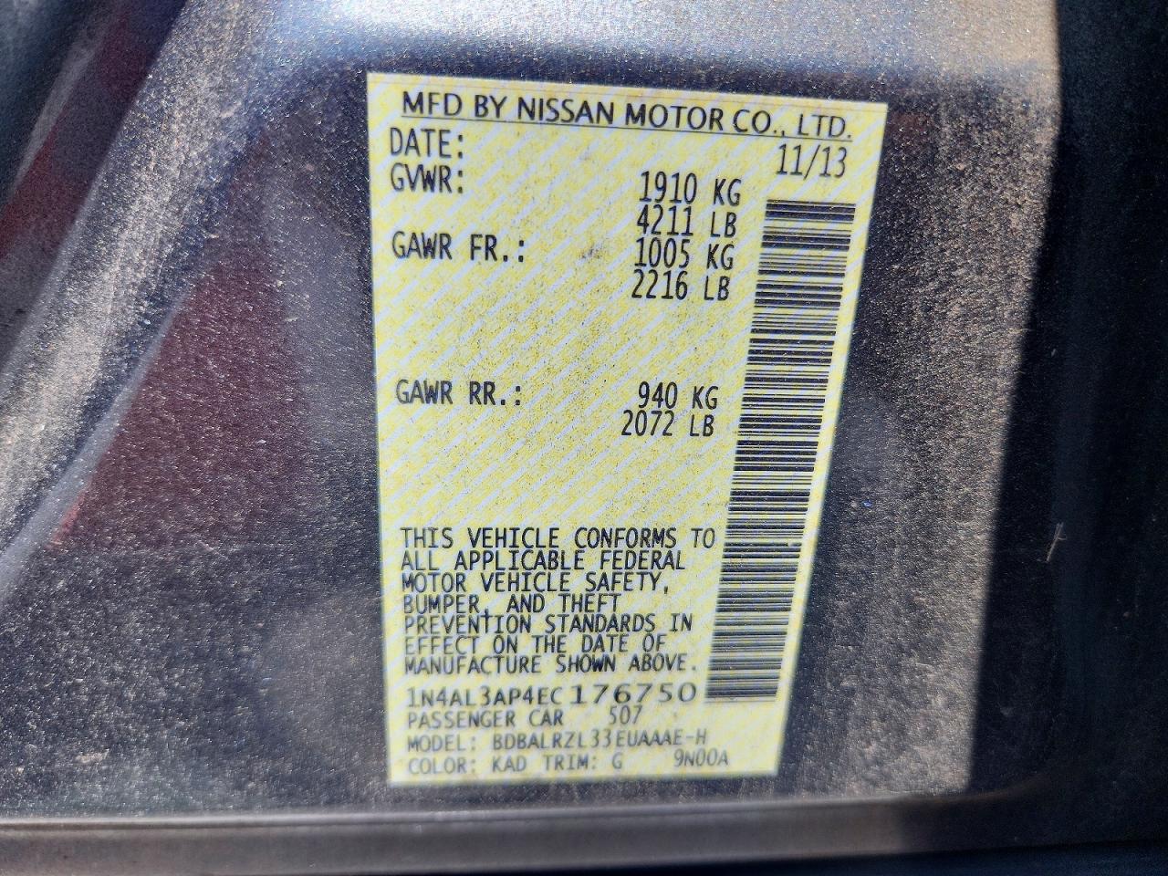 2014 Nissan Altima 2.5 S Silver vin: 1N4AL3AP4EC176750