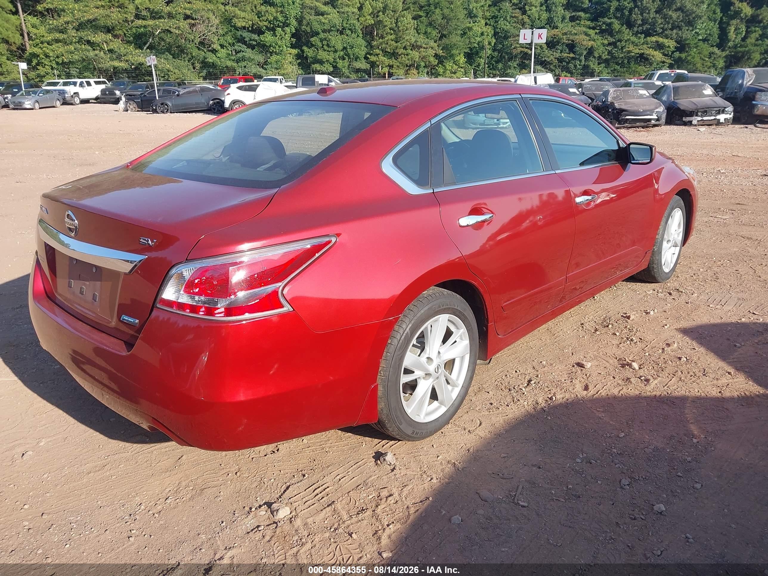 2014 Nissan Altima 2.5 Sv Red vin: 1N4AL3AP4EC265895