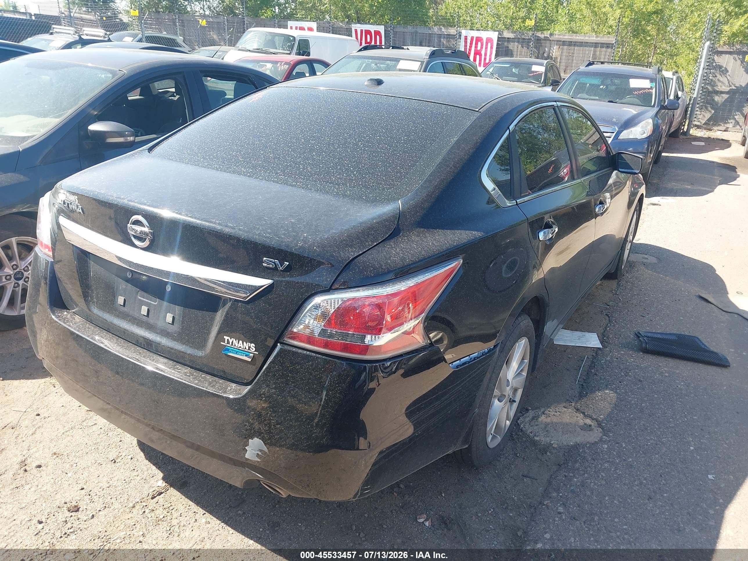 2014 Nissan Altima 2.5 Sv Black vin: 1N4AL3AP4EC417996