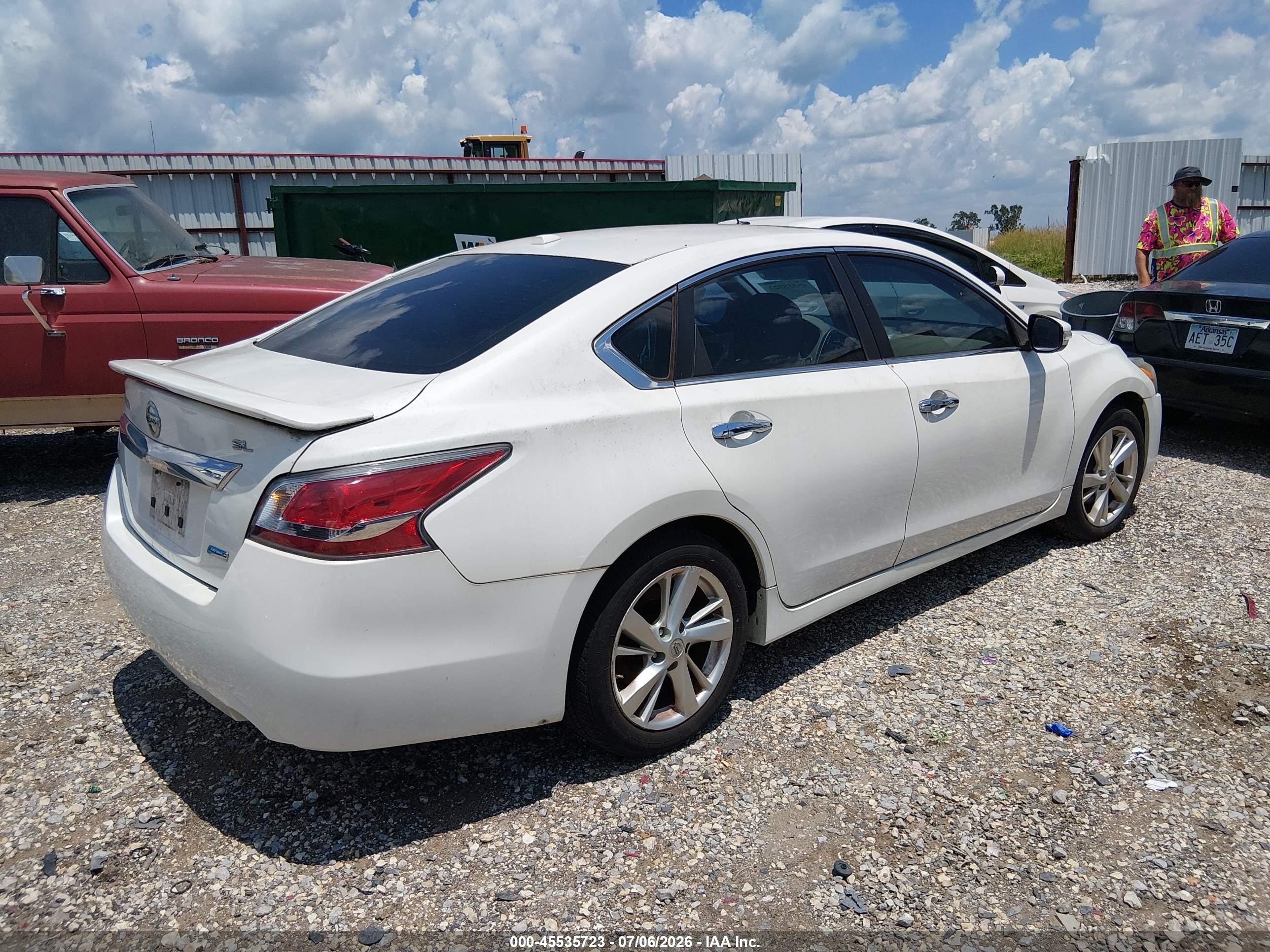 2014 Nissan Altima 2.5 Sl White vin: 1N4AL3AP4EN226468